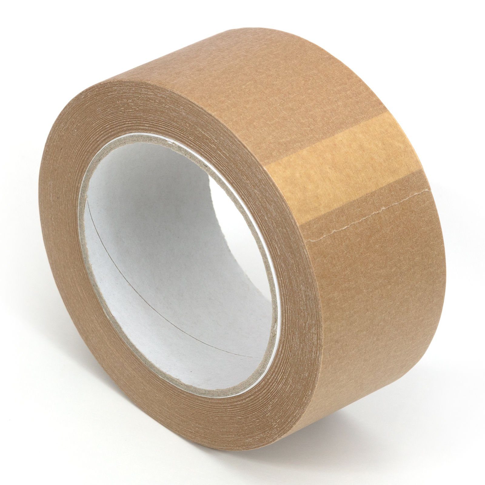 KK Verpackungen Klebeband (Packung, 1-St., 1 Rolle) Papierklebeband Packband Nassklebeband Kreppband umweltfreundlich Braun