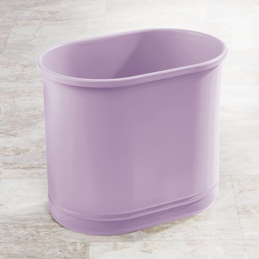 mDesign Badaccessoire-Set Mülleimer Abfalleimer Papierkorb Metall lila Bad Büro 30 cm rostfrei