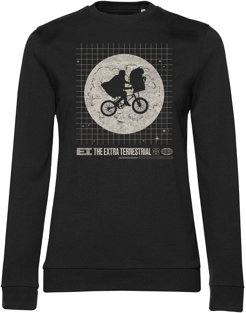 E.T. Rundhalspullover E.T. Washed Grid Girly Sweatshirt