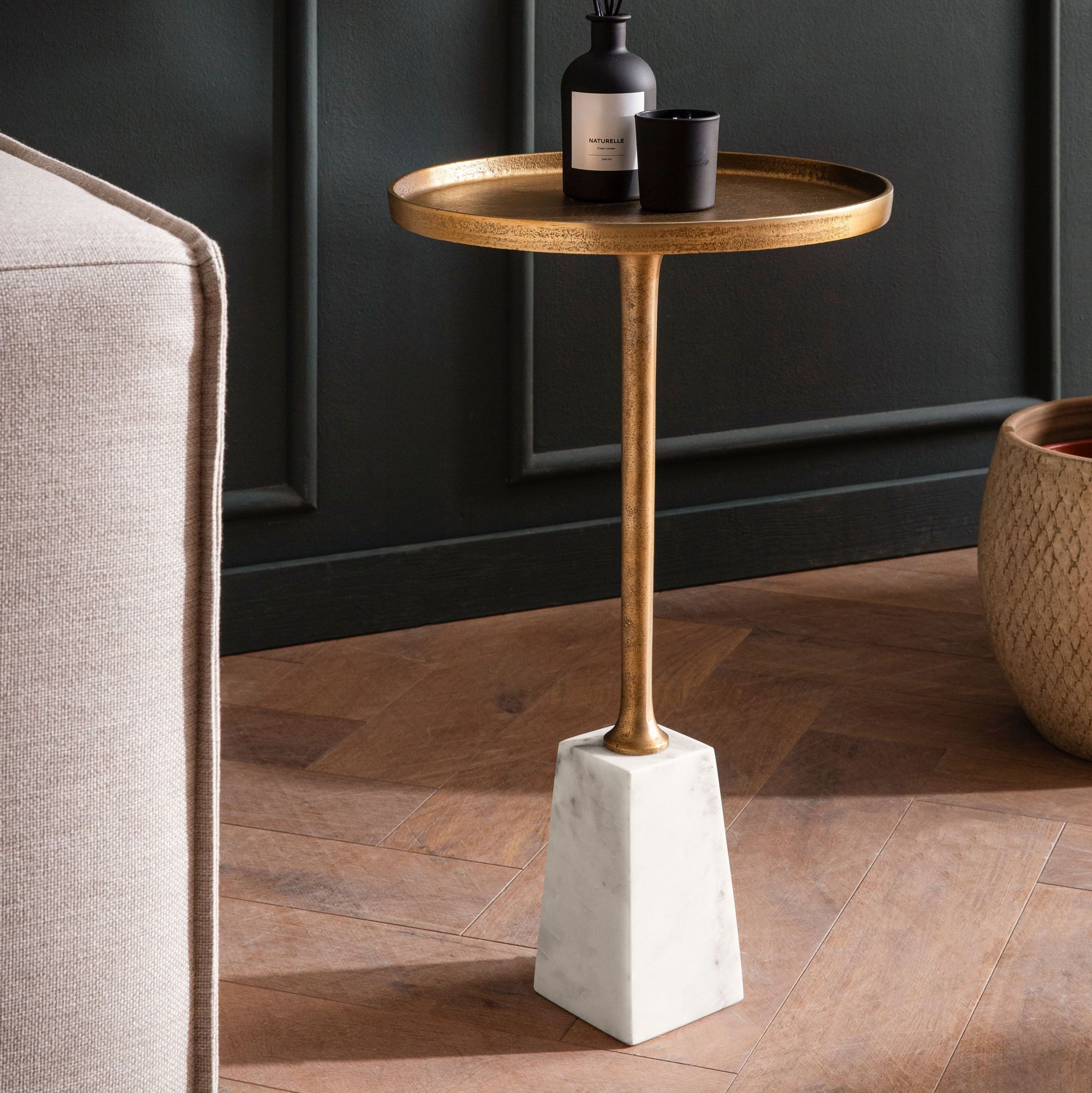 FINEBUY Beistelltisch FB107528 (Marmortisch Abstelltisch in günstig online kaufen