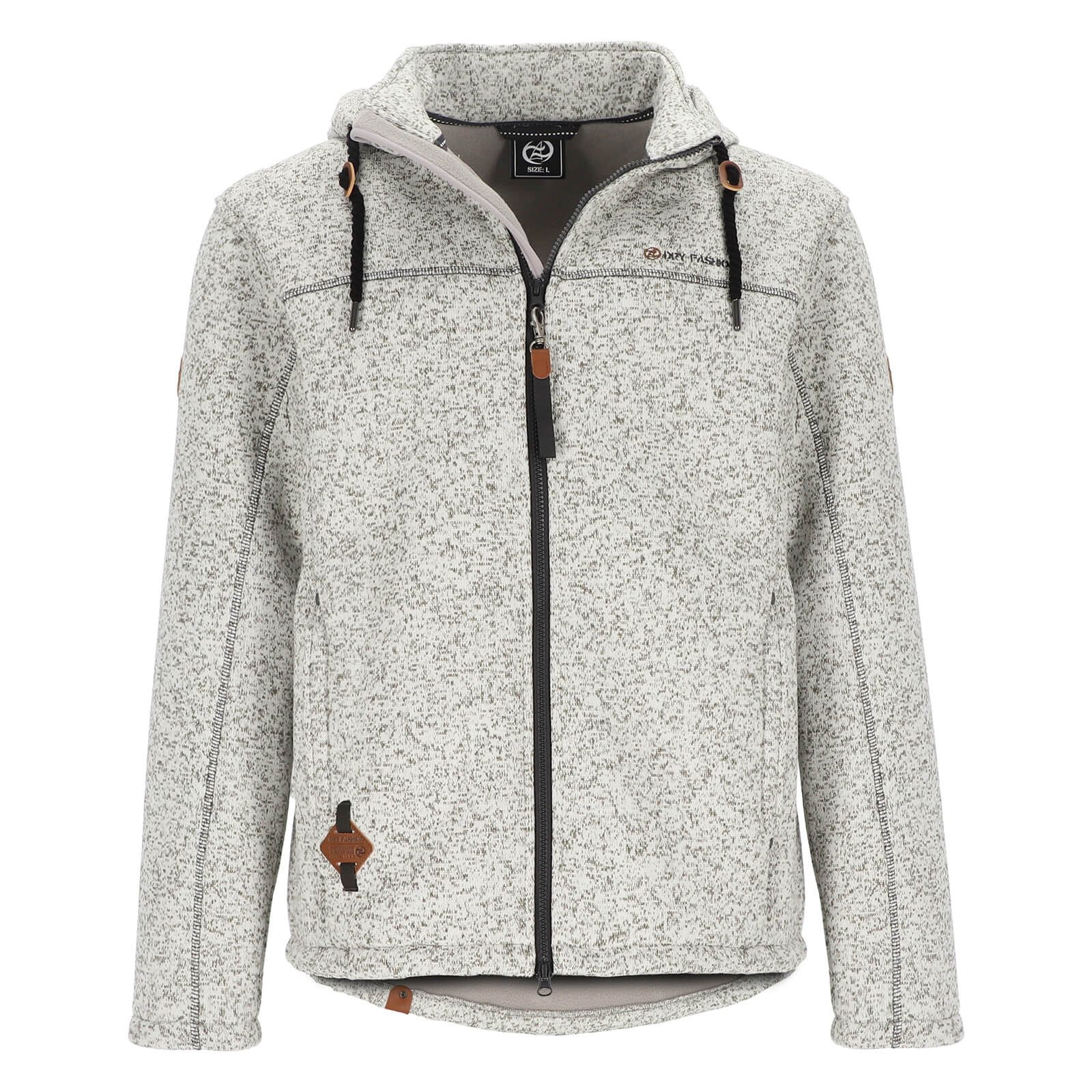 Fleecejacke Helgoland Herren Wollfleece-Jacke Kapuze - Jacke Fleece Übergansjacke