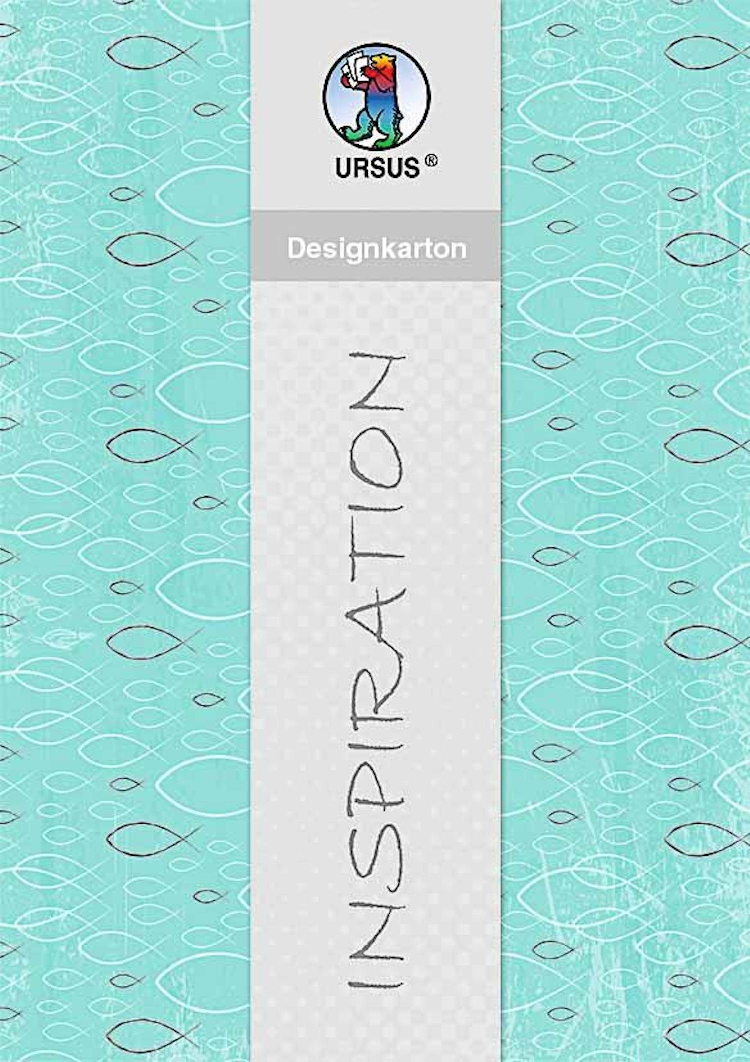 Motiv A4 Designkarton Blatt 3 - Zeichenpapier Aqua - 'Jesus' 1 URSUS