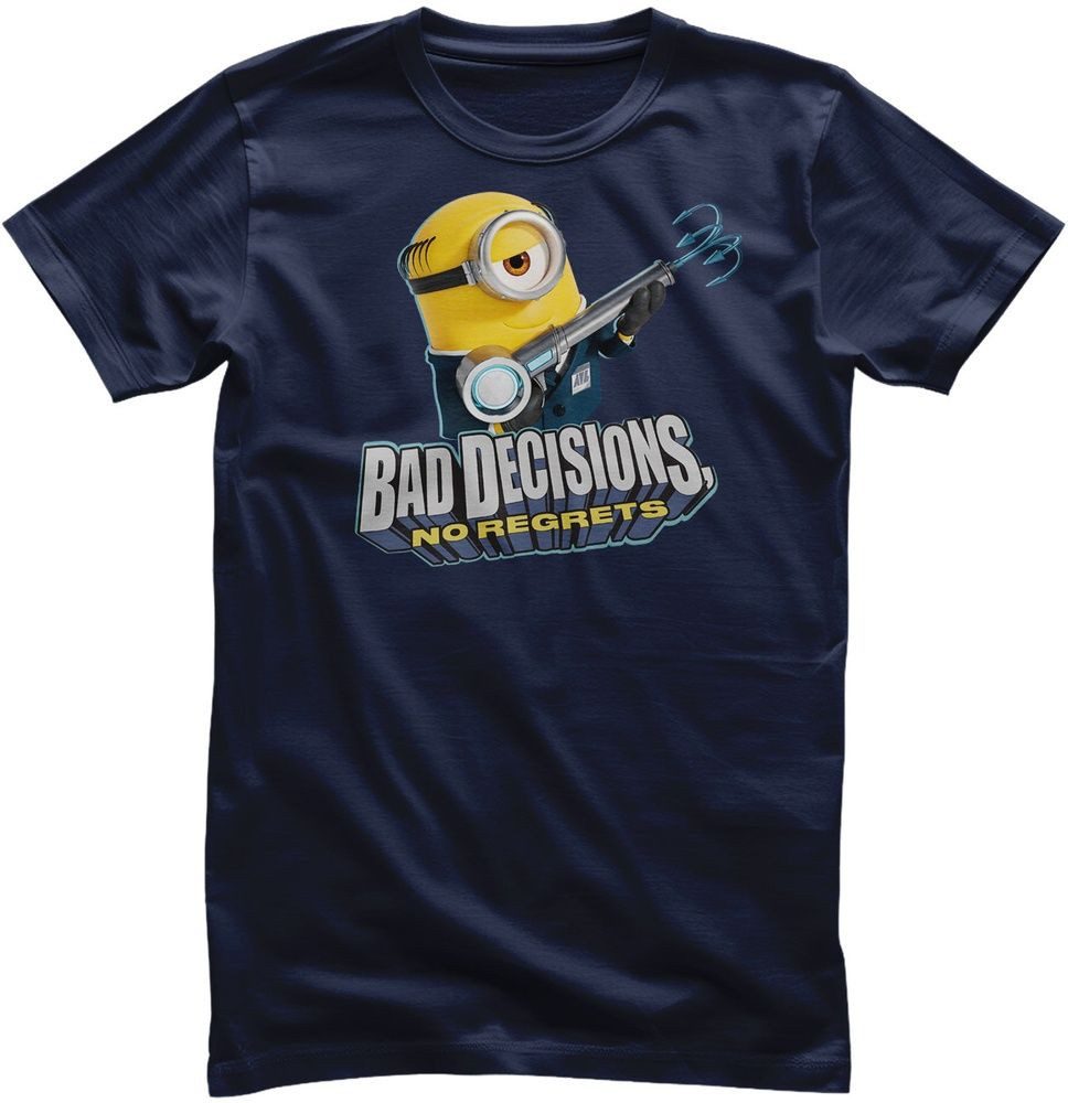 Minions T-Shirt Minions - Bad Decisions No Regrets T-Shirt
