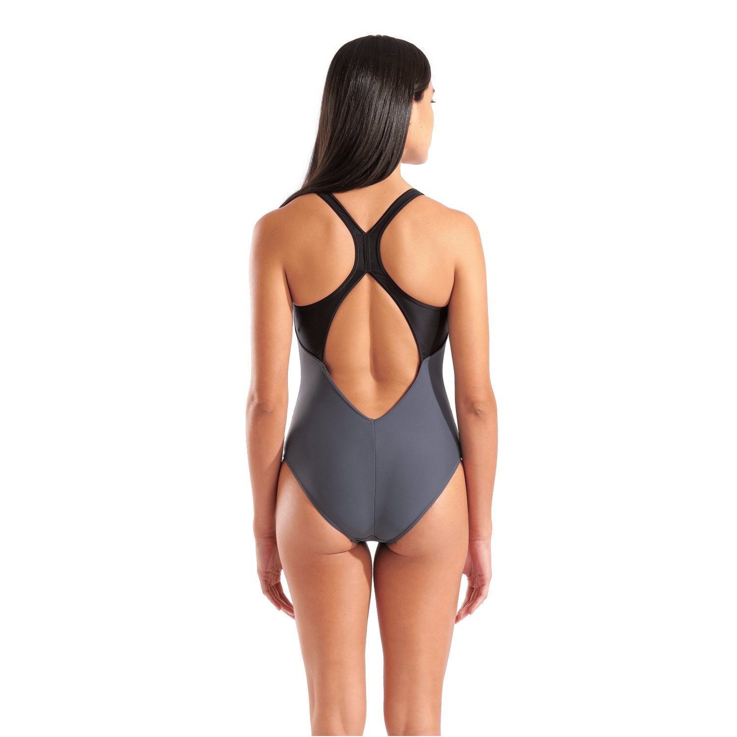 Arena Badeanzug Grid Swimsuit V Back Graphic Blickdicht günstig online kaufen