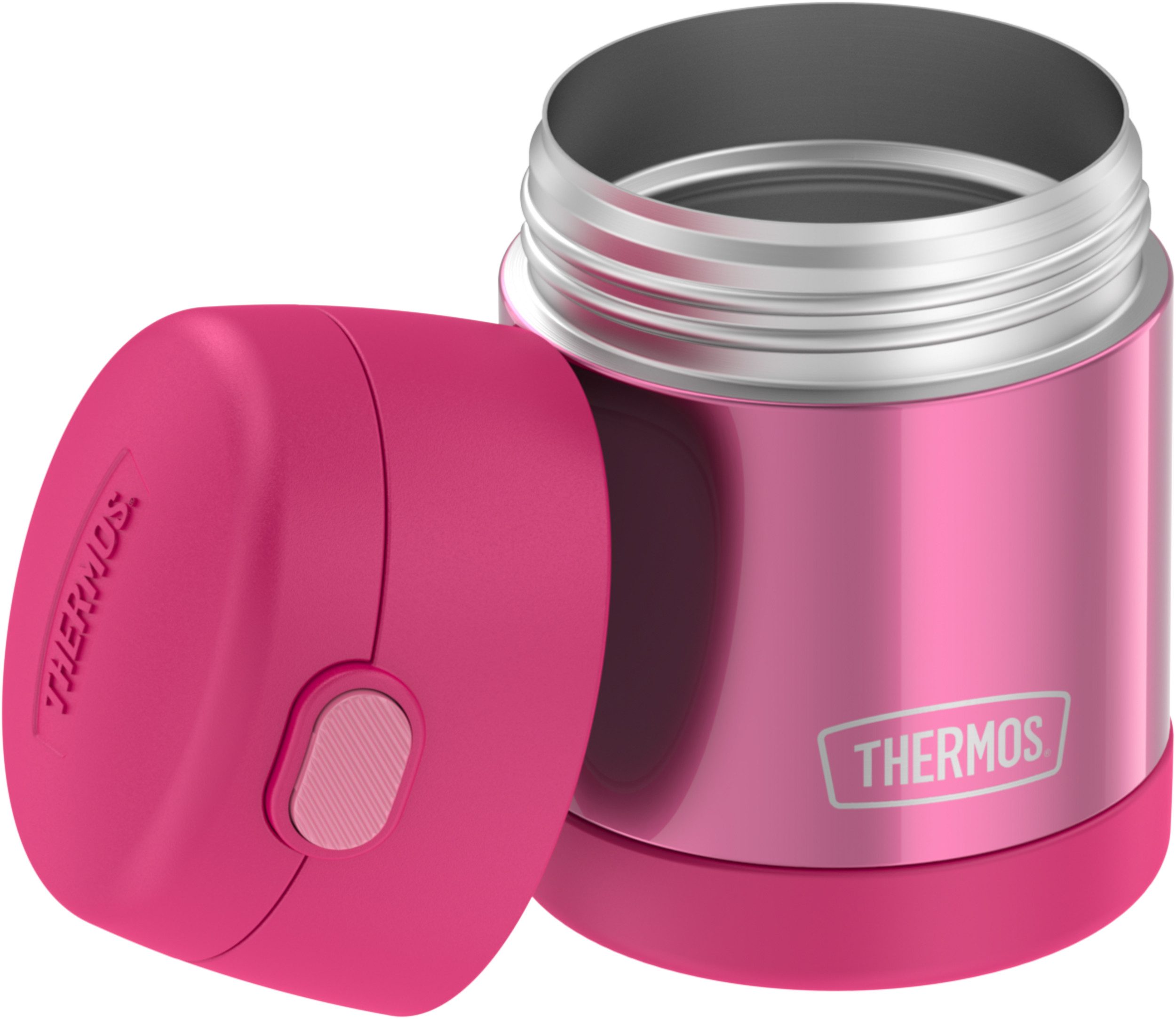 THERMOS Thermobehälter FUNTAINER FOOD JAR, Thermobehälter für Essen, spülmaschinenfest, Edelstahl, Kunststoff, Silikon, (1-tlg), 0,3l, 5h heiß & 7h kalt, dicht & auslaufsicher, mit klappbarem Löffel