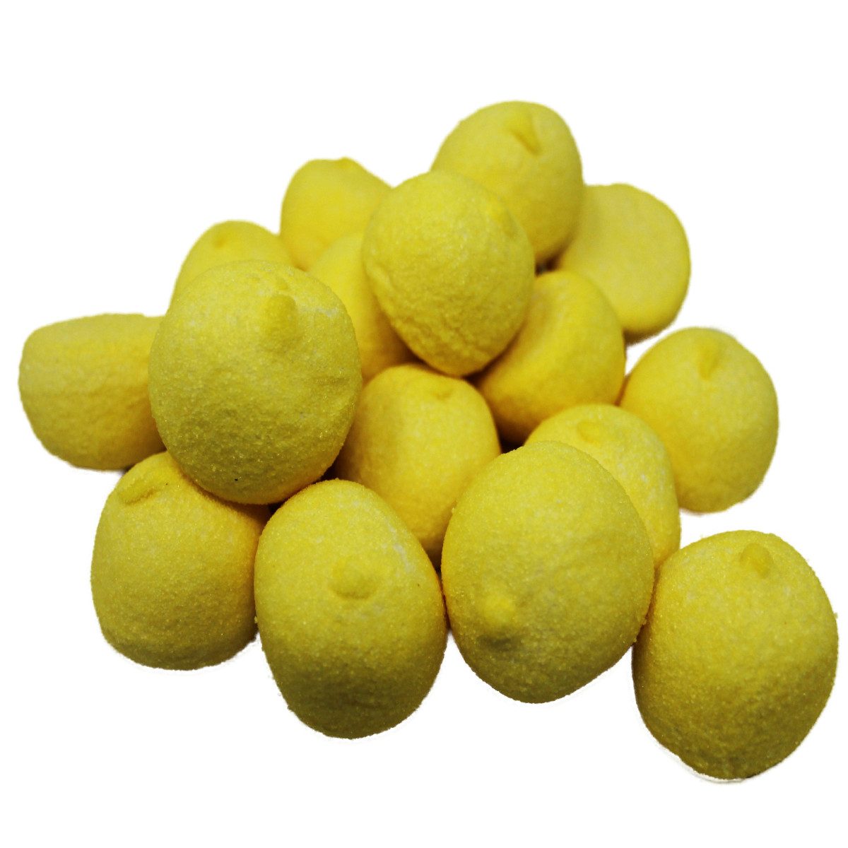 Fruchtgummi Bären & Co. Süßigkeit, Mellow Speckbälle gelb große gezuckerte Schaumzuckerbälle 125g