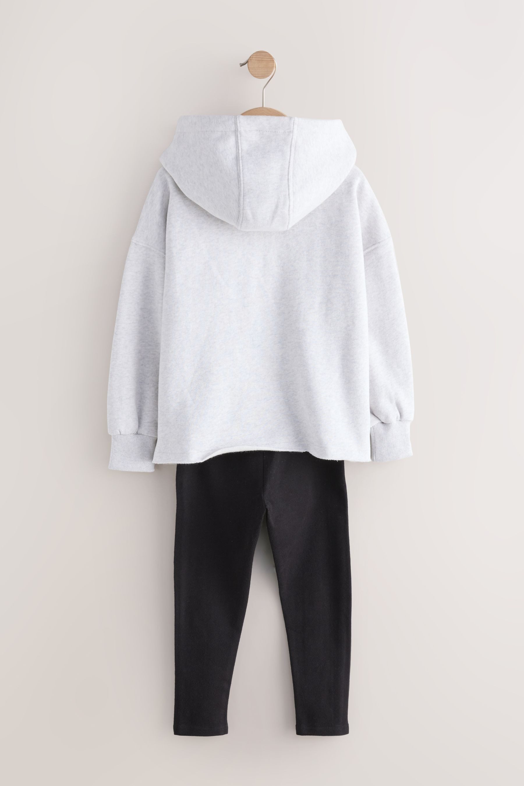 Next Langarmshirt & Leggings Slogan-Hoodie und Leggings im Set (2-tlg)