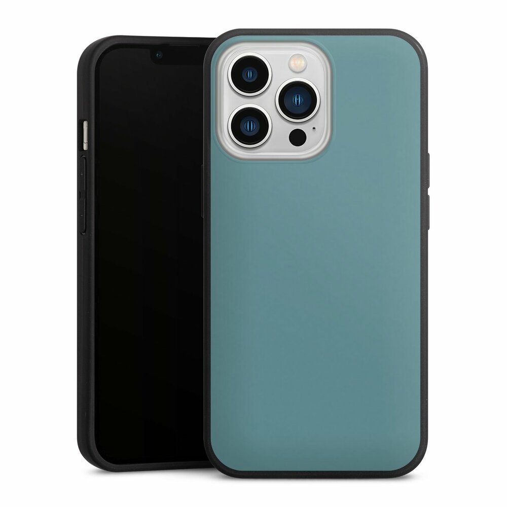 DeinDesign Handyhülle »Art Blau einfarbig Petrol«, Apple iPhone 13 Pro  Silikon Hülle Premium Case Handy Schutzhülle