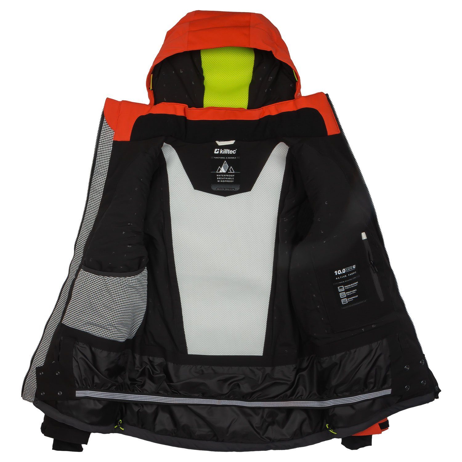 Killtec Skianzug Herren Skijacke + Skihose (orange/ anthrazit, Gr. S)