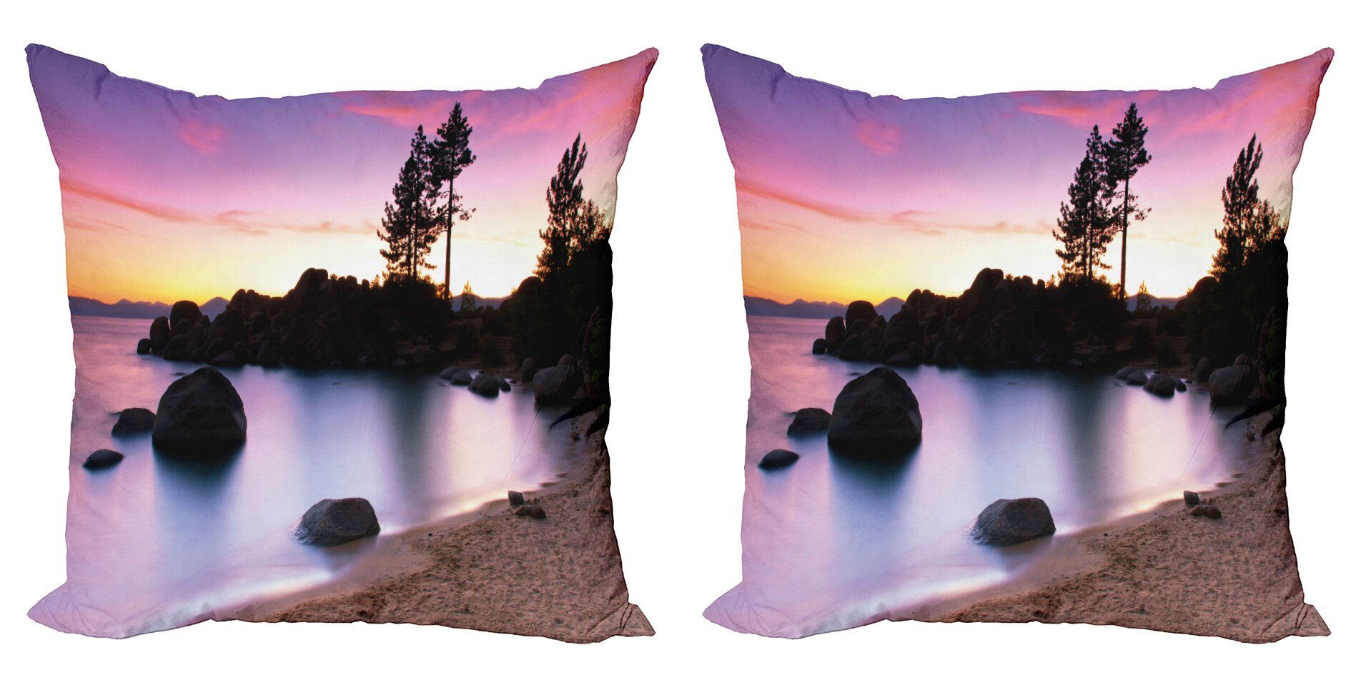 Abakuhaus Digitaldruck, Landschaft Lake Tahoe Natur Stück), Doppelseitiger (2 Kissenbezüge Accent Modern