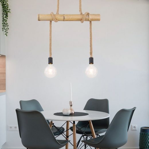 etc-shop Hängeleuchte, Decken Pendel Hänge Lampe Leuchte Metall Schwarz