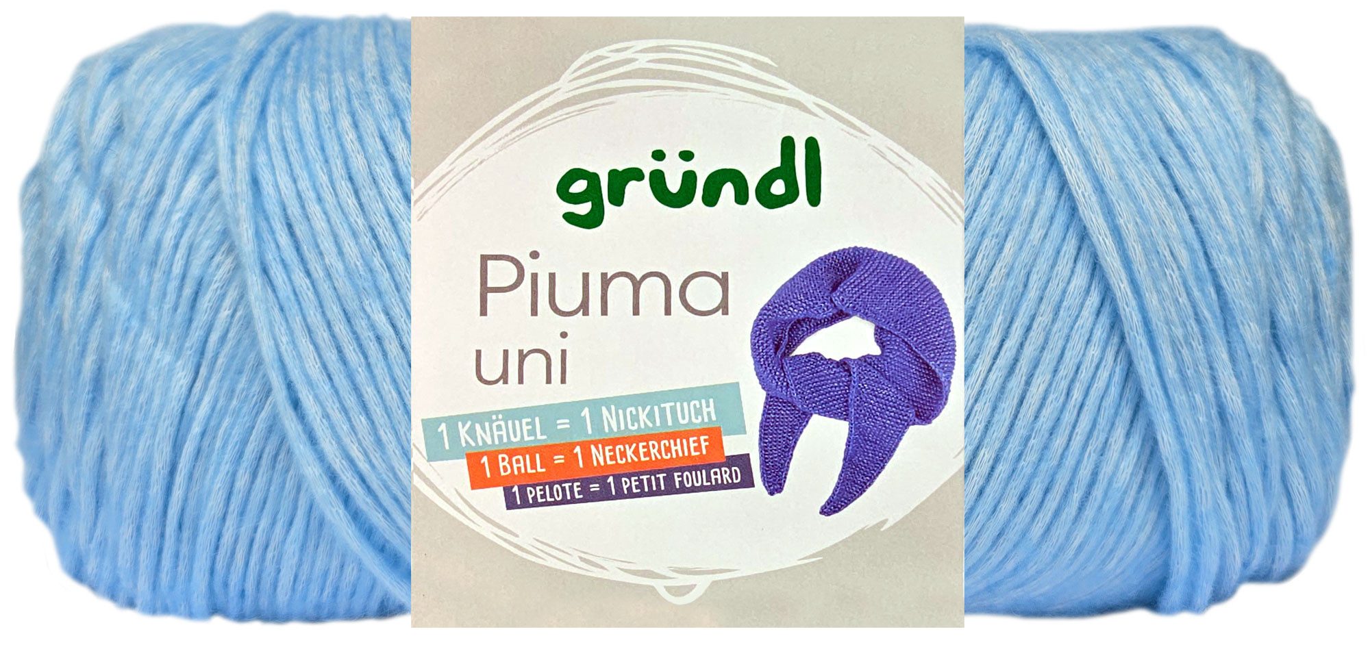 Gründl 100 Gramm Gründl Piuma Uni Baumwollmischgarn Häkelwolle