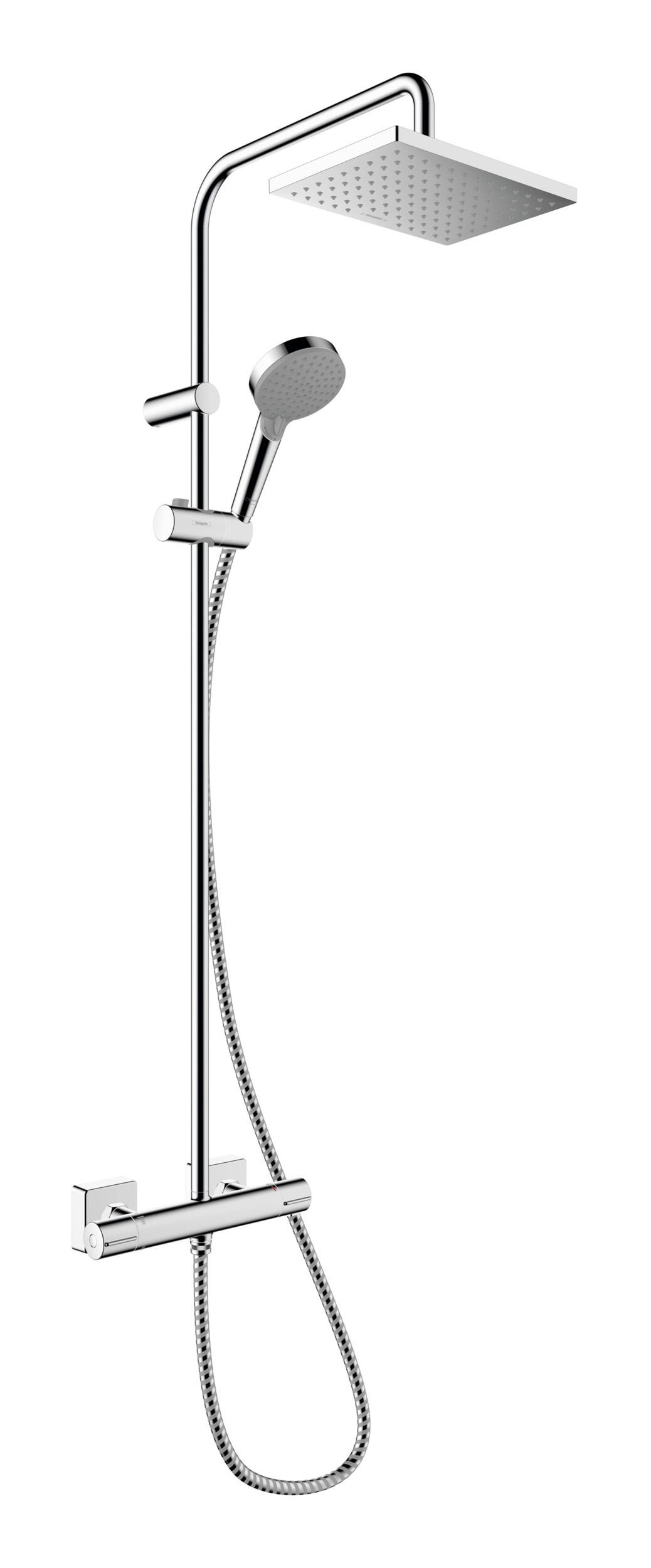 hansgrohe Duschsystem Vernis Shape 1jet Chrom Showerpipe, - 230 mit Brausethermostat