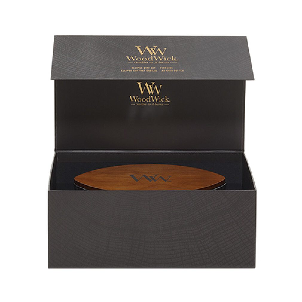 Woodwick Duftkerze Fireside ship scented candle in a gift box of 453.6 g
