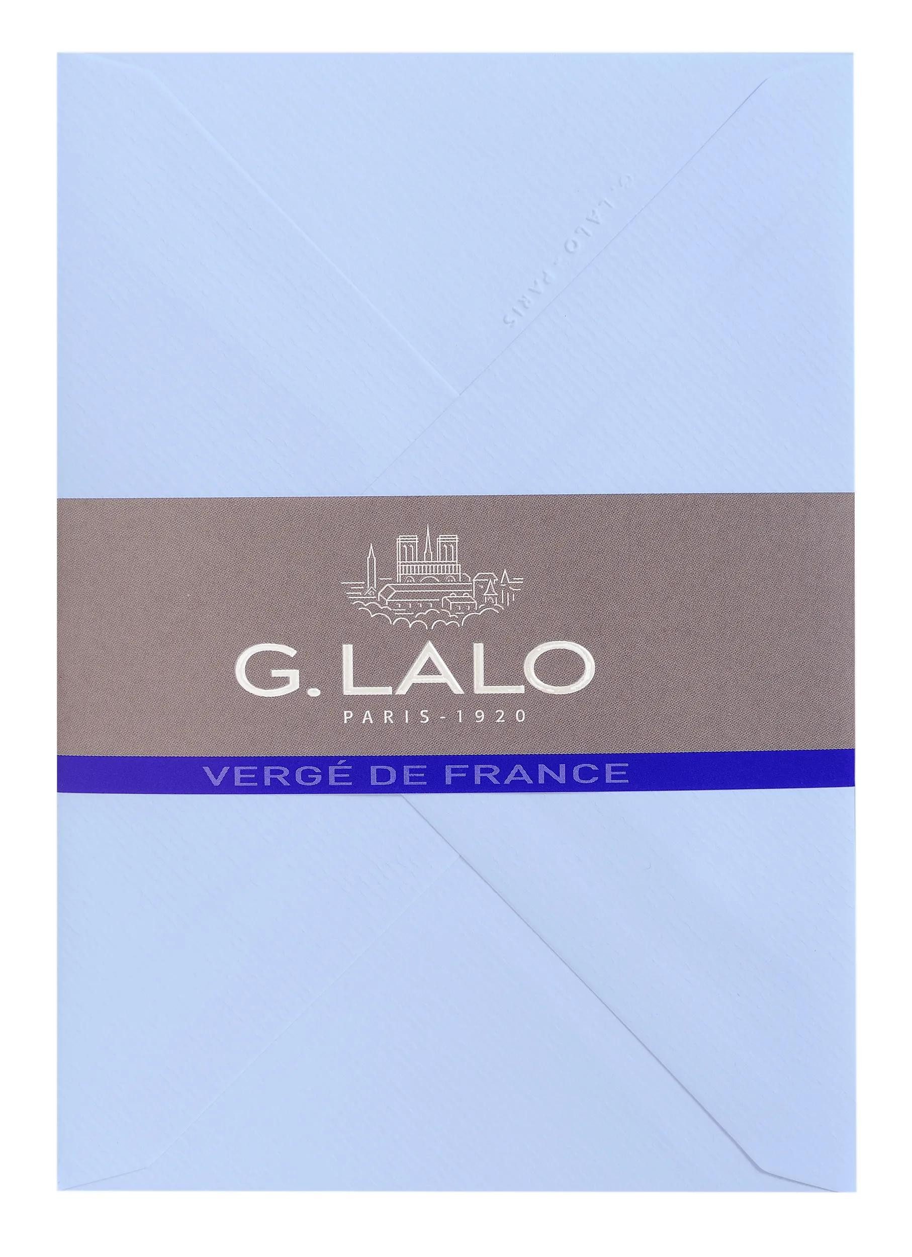 G.Lalo Briefumschlag 4x Packung 25 Umschlägen Vergé de France, C6 114x162mm Blau 21402L, Umschlag