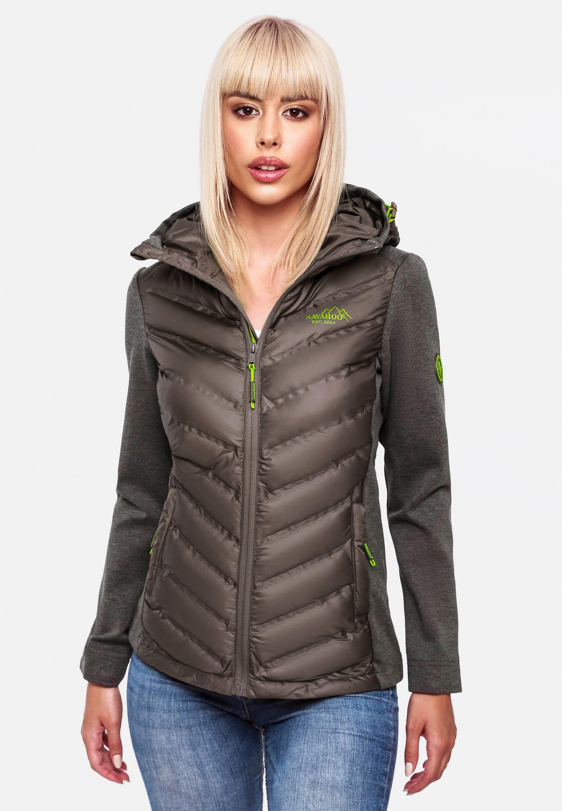 Mich Übergangsjacke Outdoorjacke Mit mit stylische Kapuze Nimm dunkelgrau Navahoo