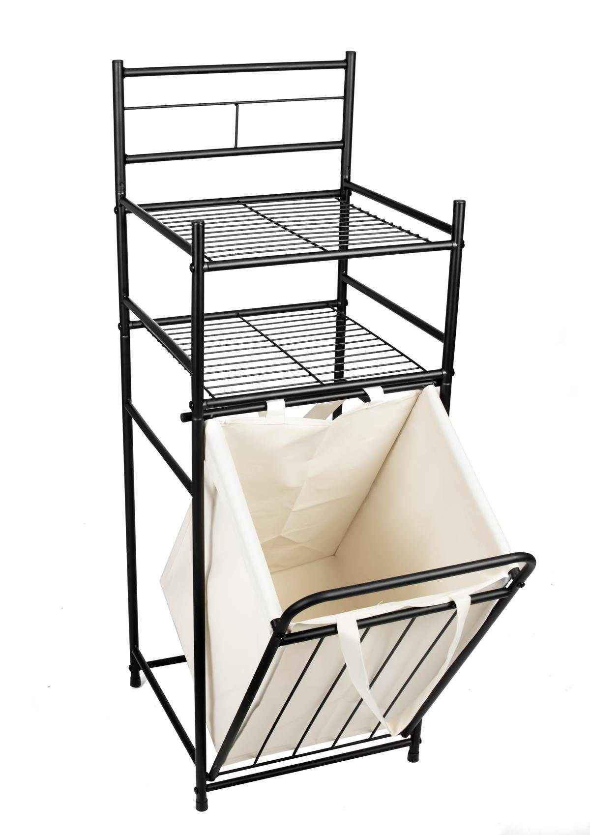 Sendez Badregal mit Wäschekorb aus Metall Wäscheregal Wäschesammler Wäscheb günstig online kaufen
