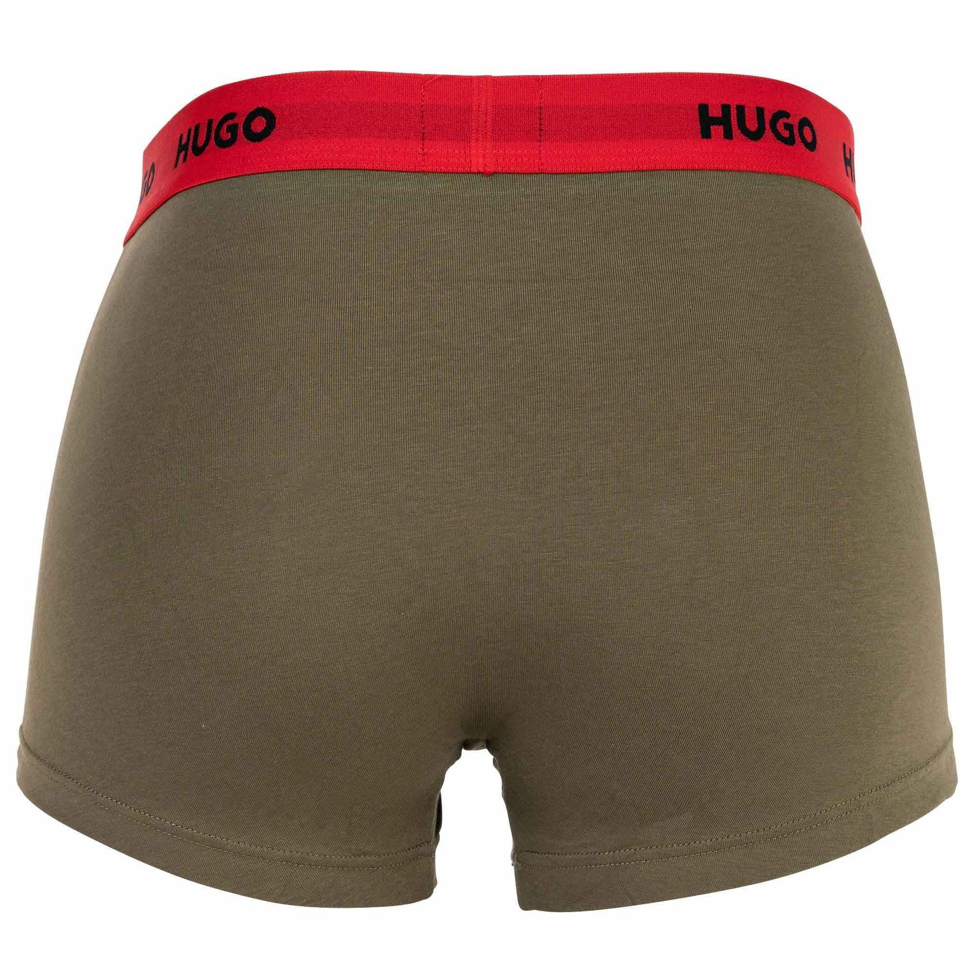 - Triplet Trunks Herren 3er HUGO Boxer Shorts, Pack Boxer Blau/Grün/Schwarz