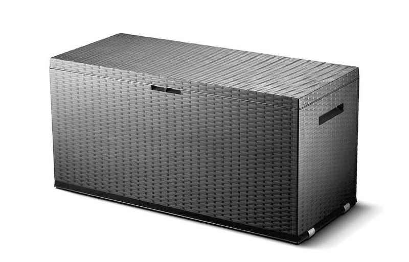 dynamic24 Auflagenbox, Auflagenbox Rattan Optik 120cm
