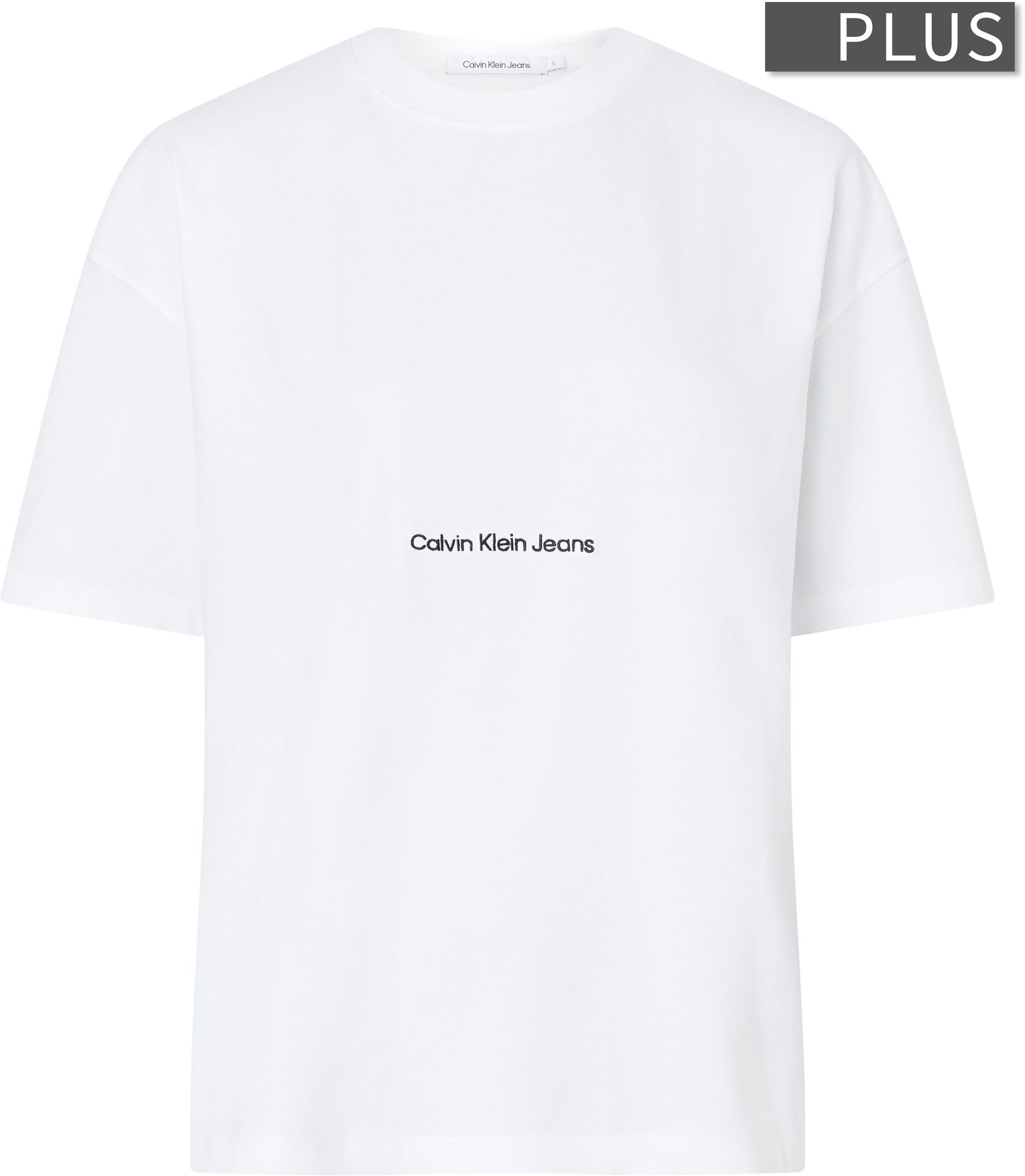 Calvin Klein Jeans Plus T-Shirt mit Rundhalsausschnitt weiß | T-Shirts