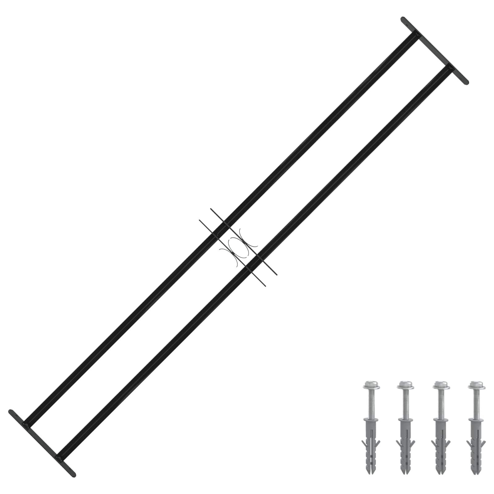 vidaXL Fenster Fenstersicherheitsgitter 176 x 30 cm Galvanisiertes Stahl