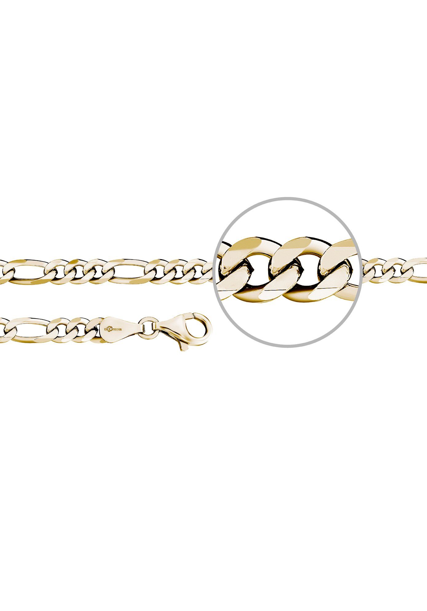 Der Kettenmacher Silberkette FIGAROKETTE, diamantiert, in günstig online kaufen
