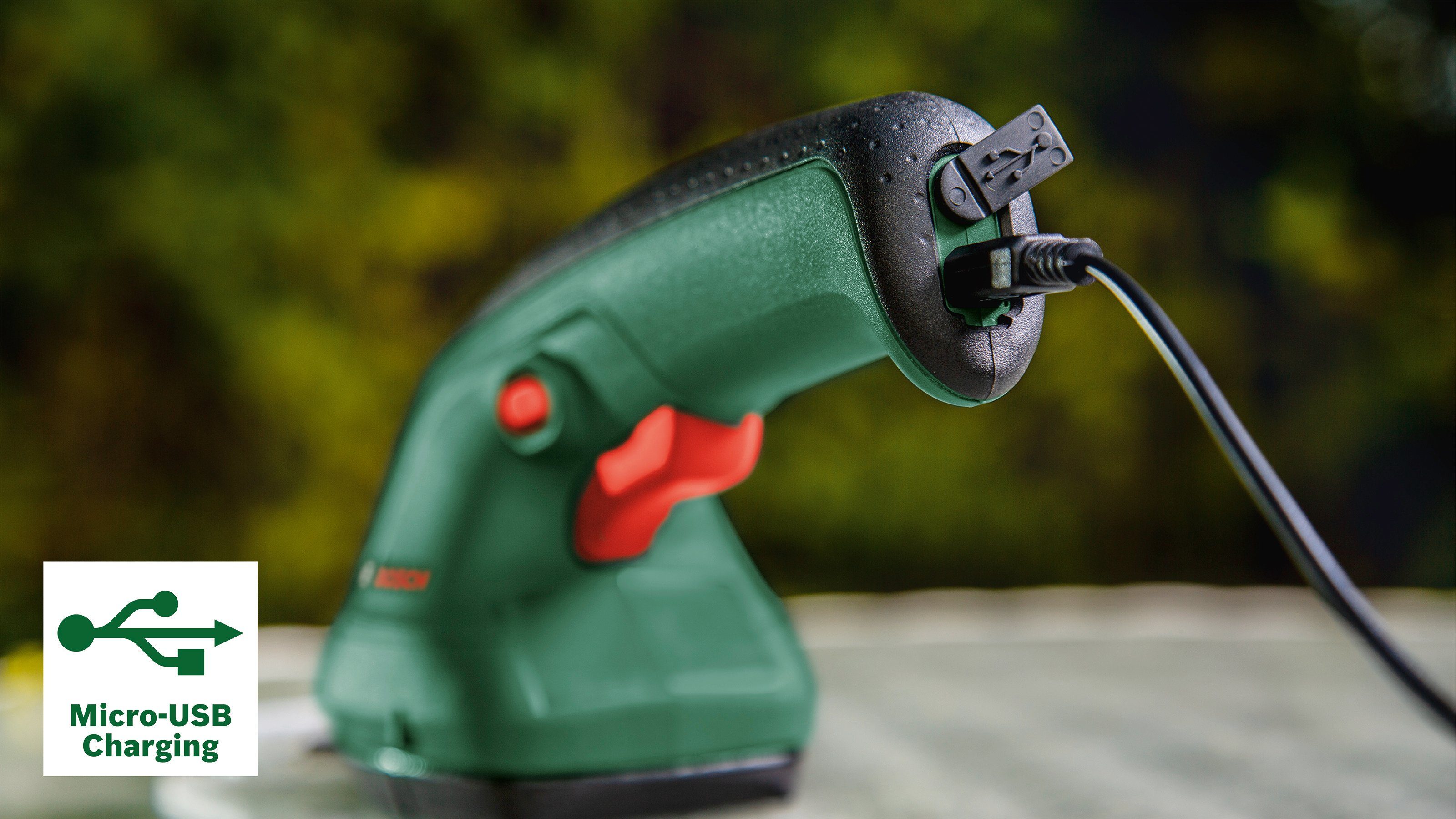 Bosch Home & Garden Akku-Gras- und Strauchscherenset EasyShear, mit fest verbauten 3,6 V Akku