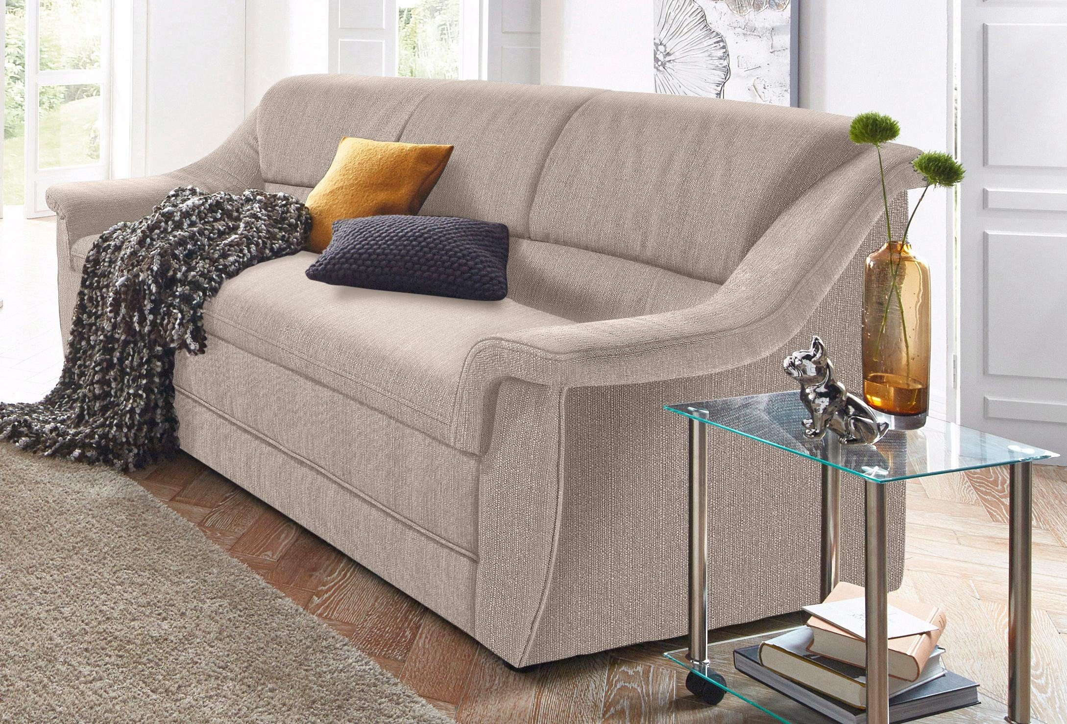 DOMO collection 3-Sitzer Lale formschönes und komfortables Sofa, zeitlos und elegant, optimal für kleinere Räume