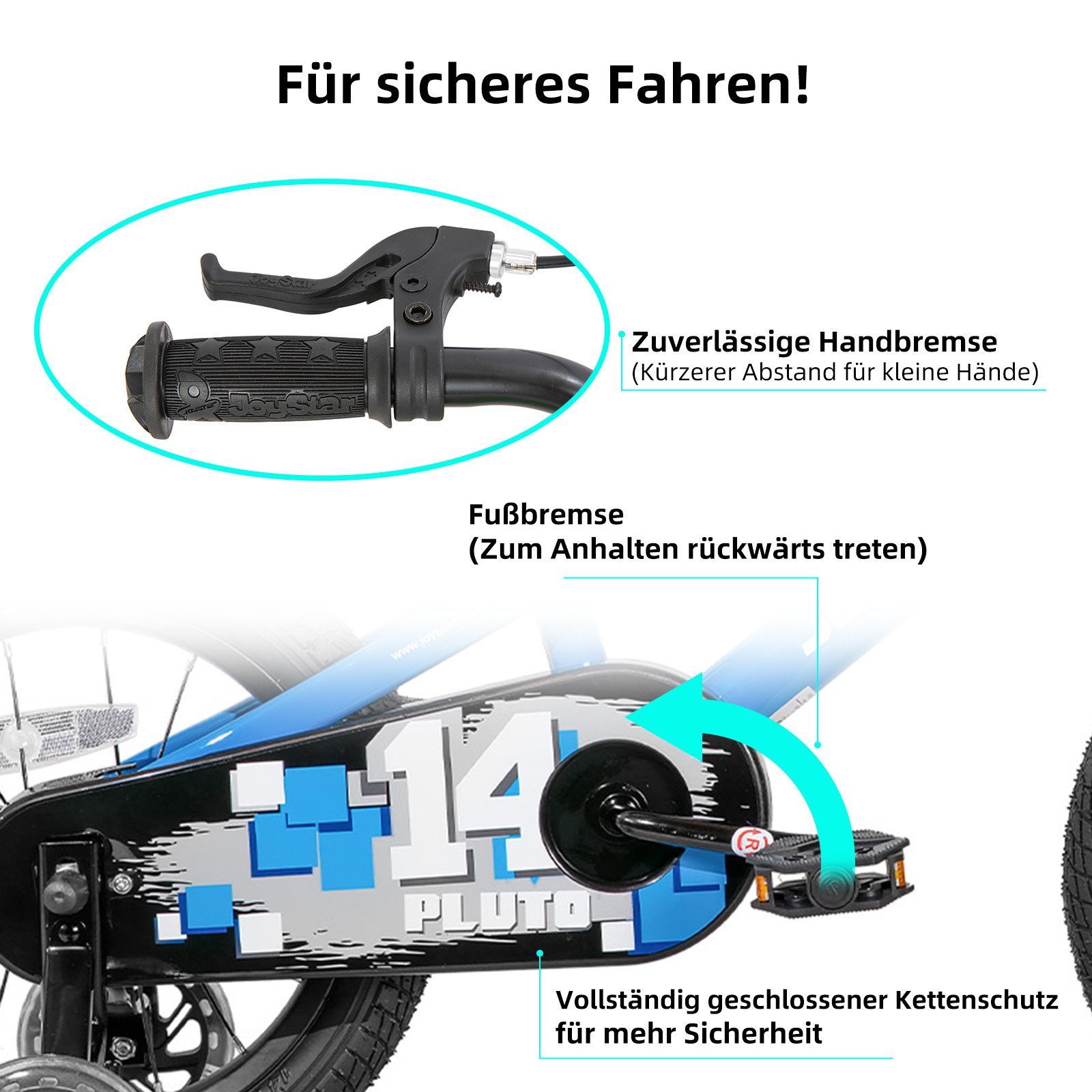 JOYSTAR Kinderfahrrad 12/14 /16/18/20 Zoll fahrrad für Jungen und Mädchen 3-12 Jahre, Mit Korb, Stützrädern, Fahrradklingel, Flaschenhalter, Kettenabdeckung