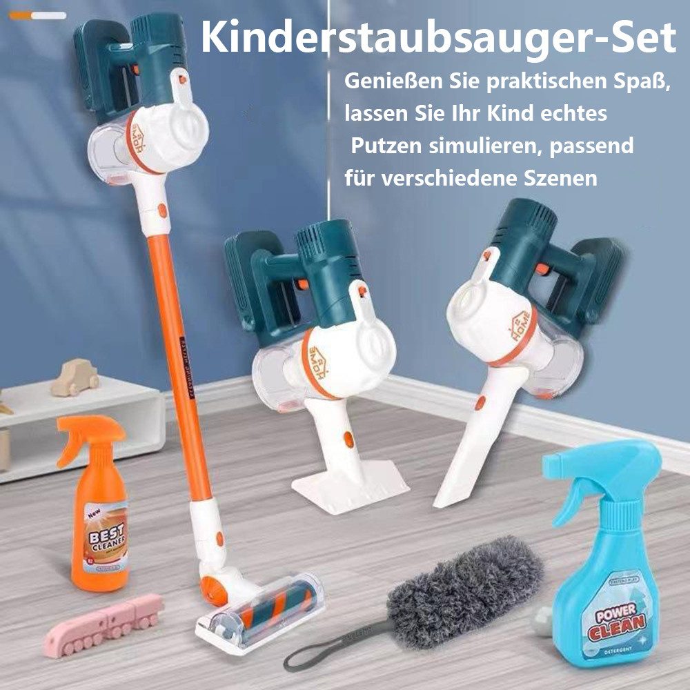 Lzbargon Kinder-Staubsauger 3-in-1-Kinder-Staubsauger,Spielzeugstaubsauger für Kinder ab 3 Jahren, mit Licht und Sound,Kinderstaubsauger mit Echter Saugfunktion