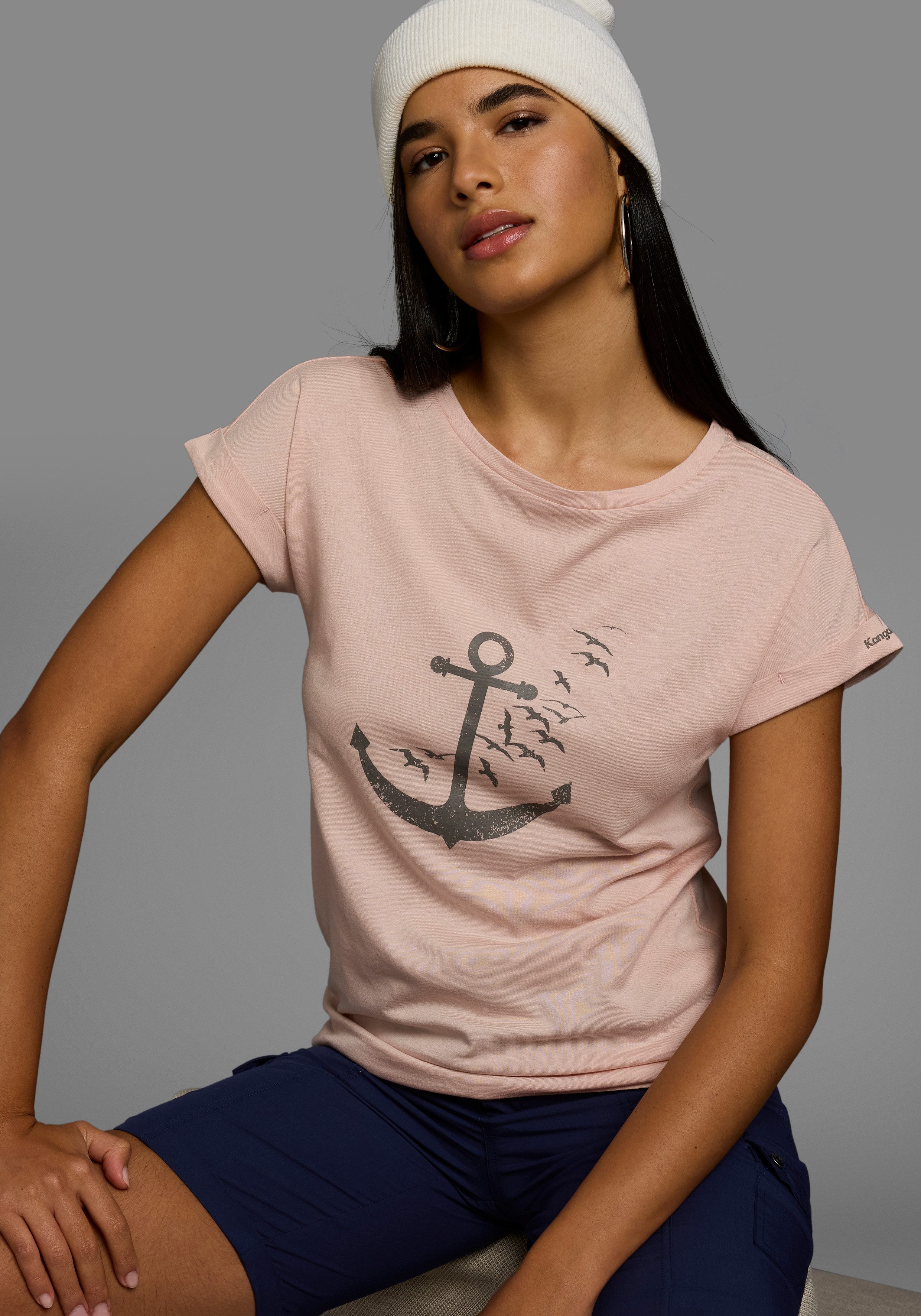 KangaROOS T-Shirt (Packung, 2-tlg., 2er-Pack) aus elastischem Jersey günstig online kaufen