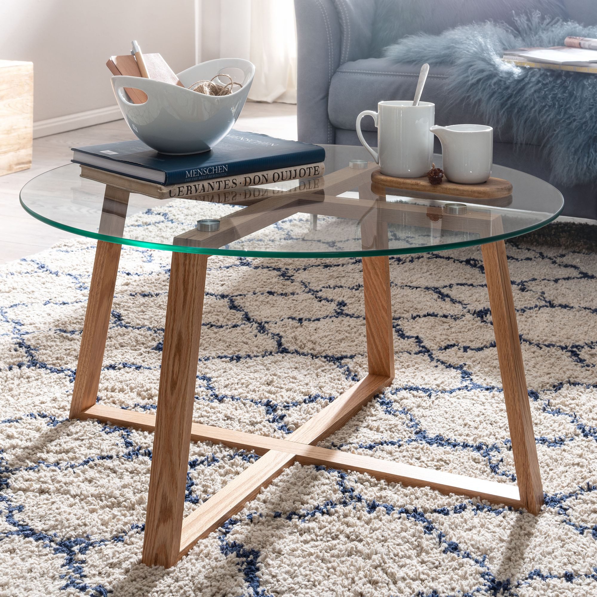 Wohnling Couchtisch WL6.495 (78x78x41 cm Sofatisch günstig online kaufen
