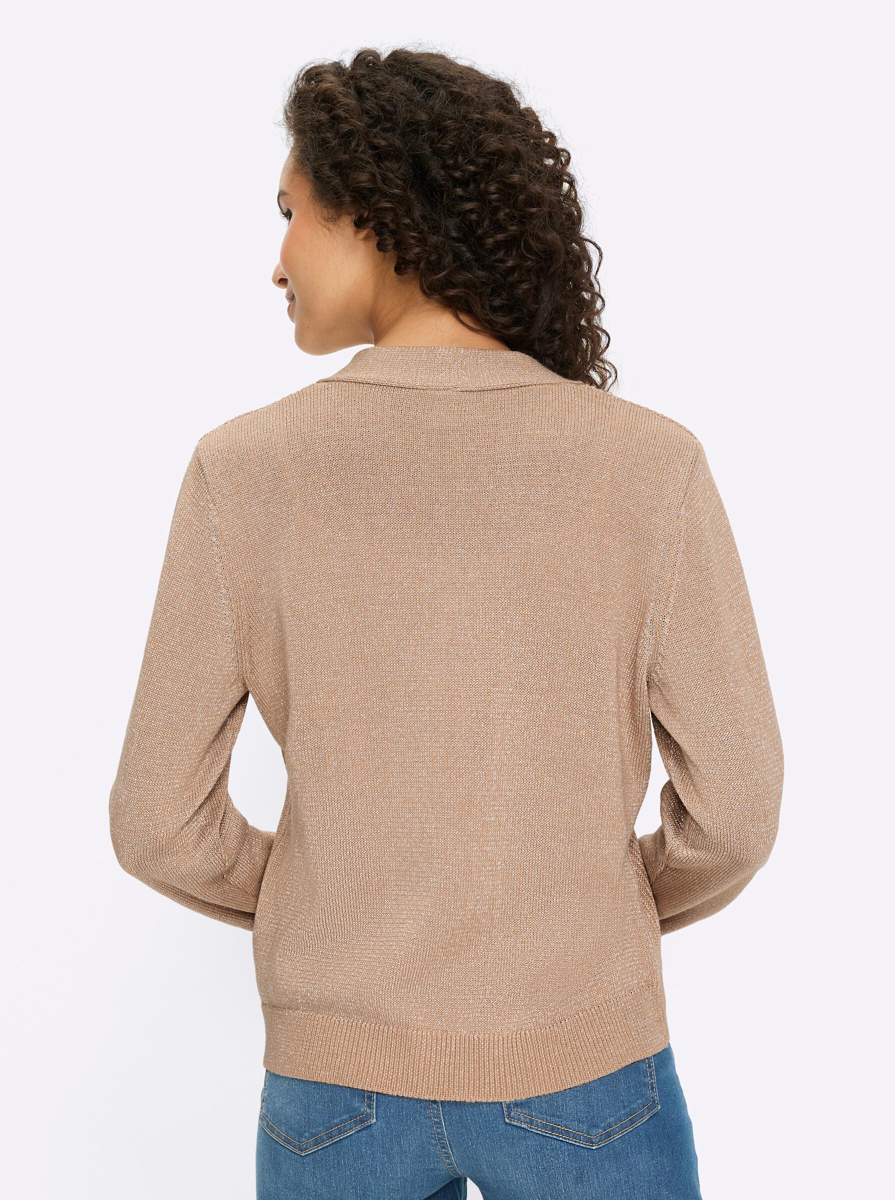 heine Strickjacke Cardigan Langarm Ripp