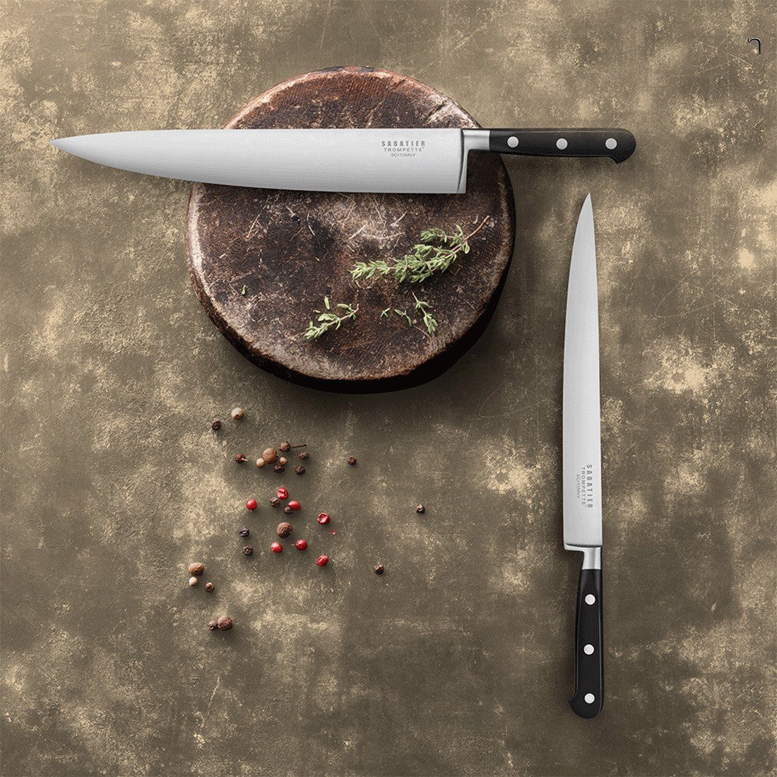 Richardson Sheffield Santokumesser SABATIER TROMPETTE, Klingenstahl 50CrMoV15, sehr scharfe Klinge