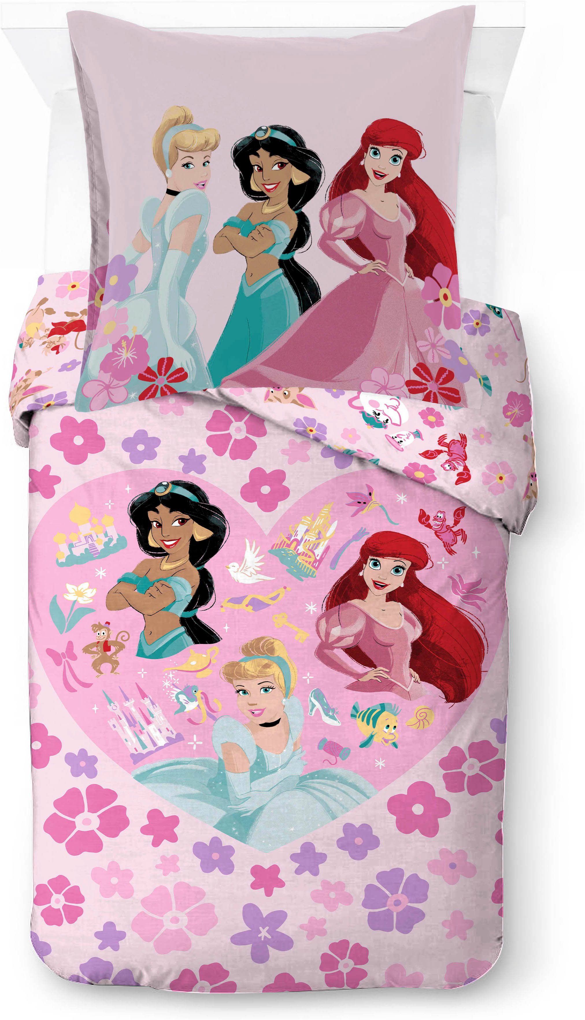 Disney Kinderbettwäsche Disney Princess Wonderful, Linon, 2 teilig, 100% Baumwolle