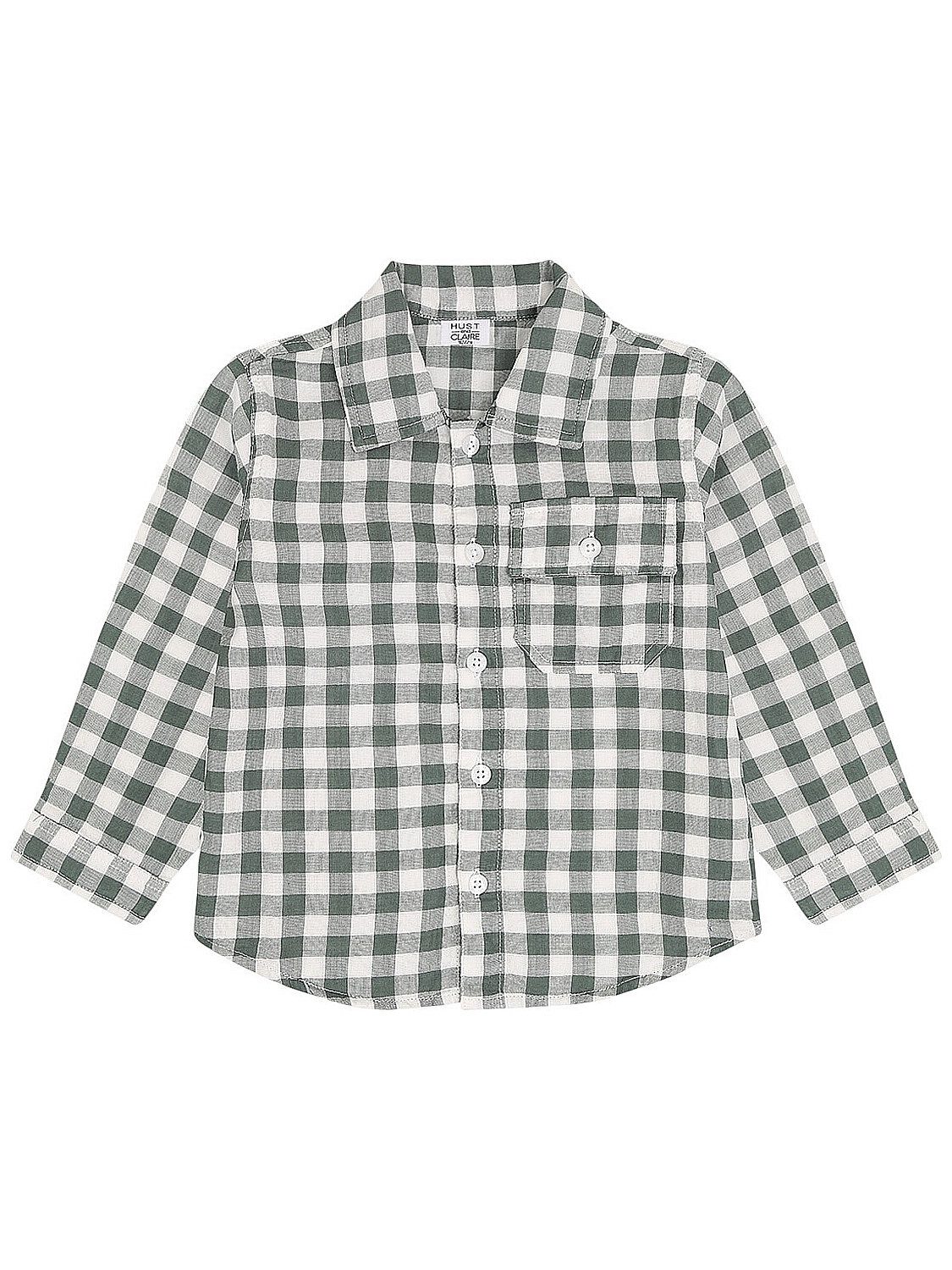 Hust & Claire Langarmhemd HCRavn Muslin (1-tlg) HCRavn Muslin Check Jungen Musselinhemd