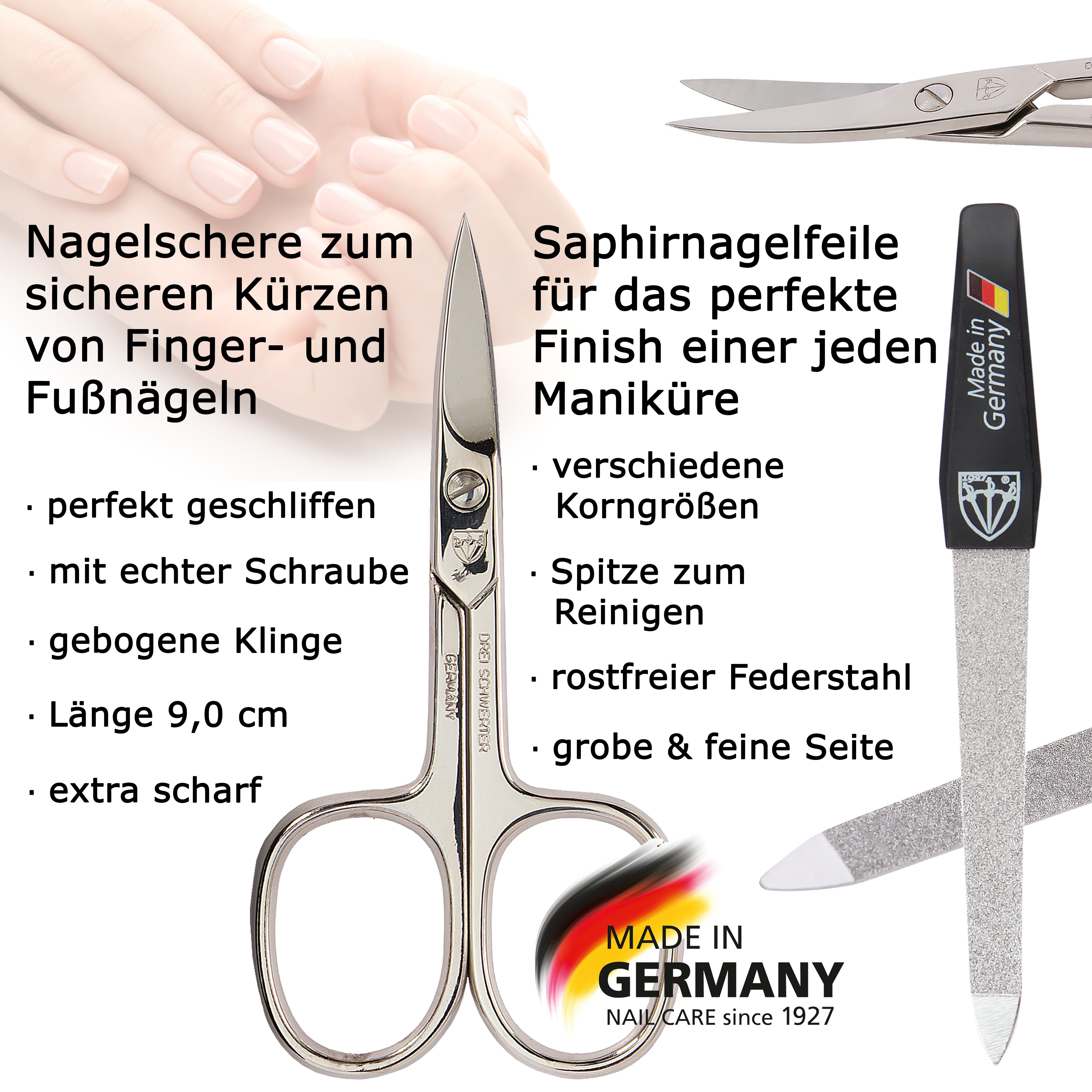 3 SCHWERTER Maniküre-Etui Nagelpflege, Maniküre Set günstig online kaufen