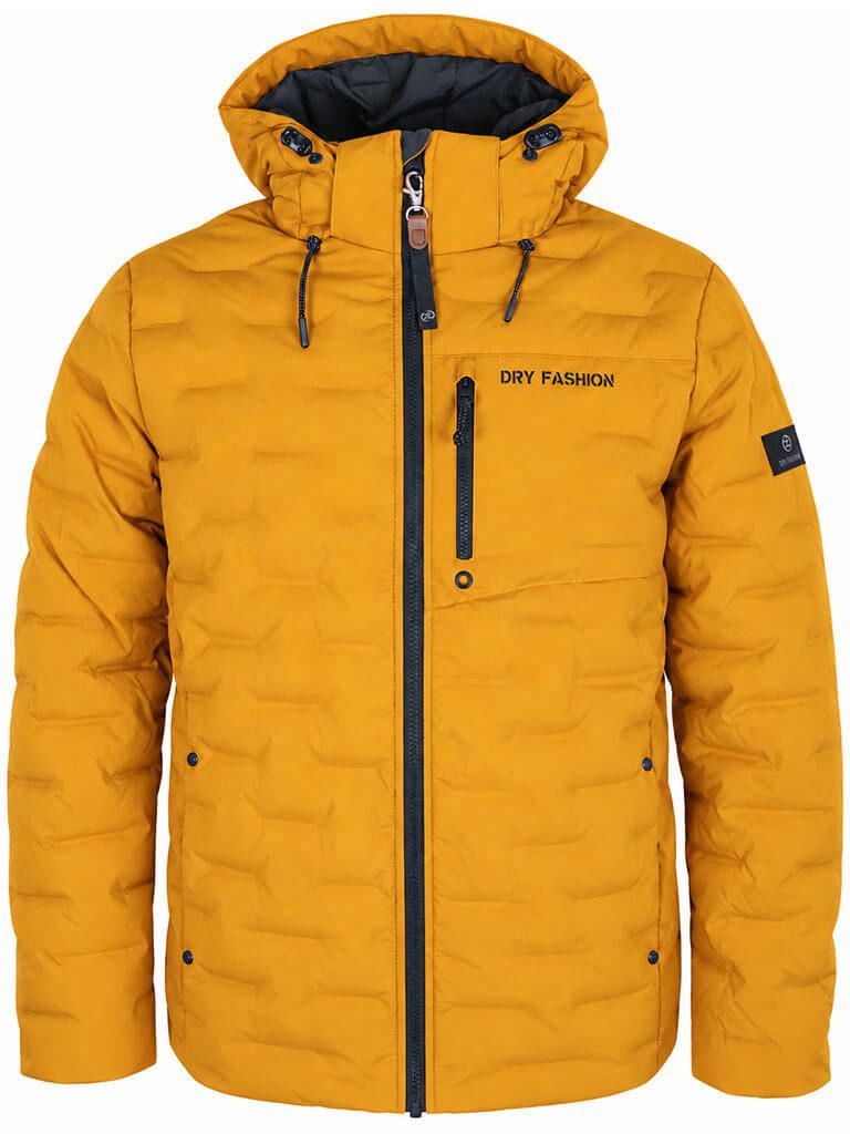 Dry Fashion Steppjacke Esbjerg Herren Jacke gesteppt - Winterjacke Outdoor-Jacke Steppung Gefüttert, Atmungsaktiv, 2-Wege-Reißverschluss, Abnehmbare Kapuze