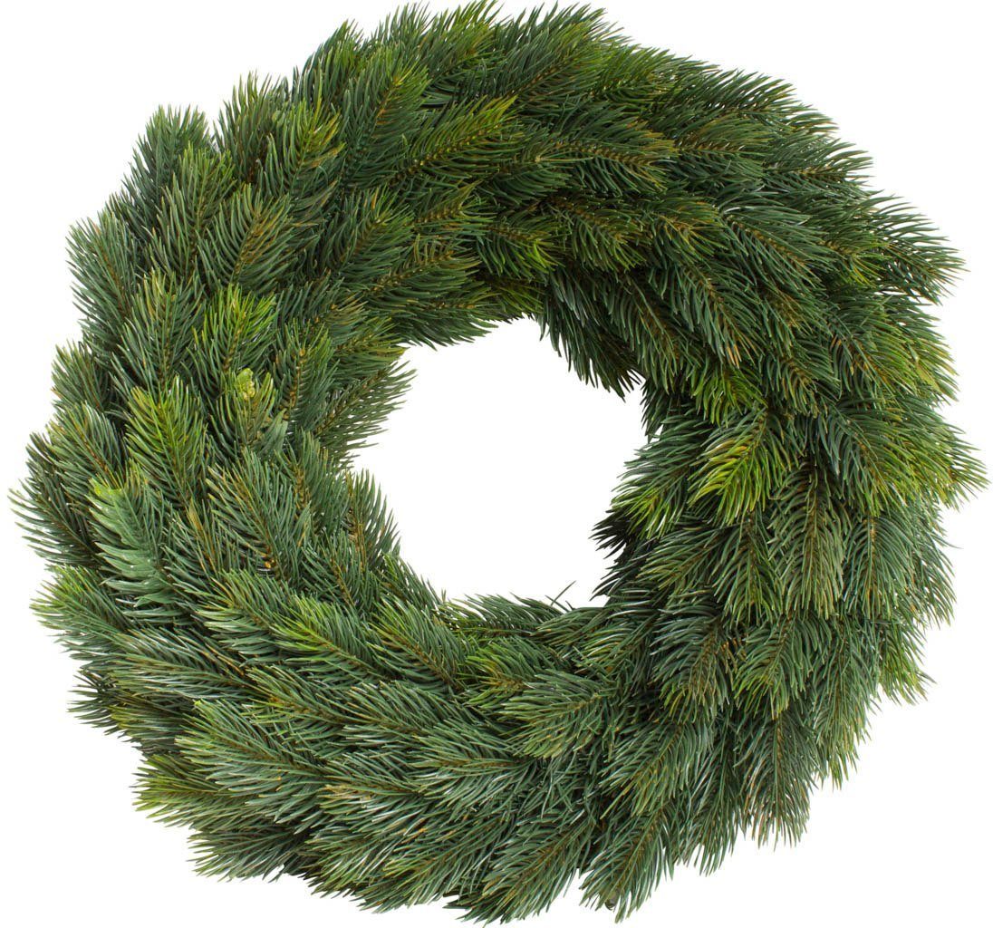 Kunstkranz Edel-Adventskranz beidseitig Tanne, Botanic-Haus, Höhe 12 cm