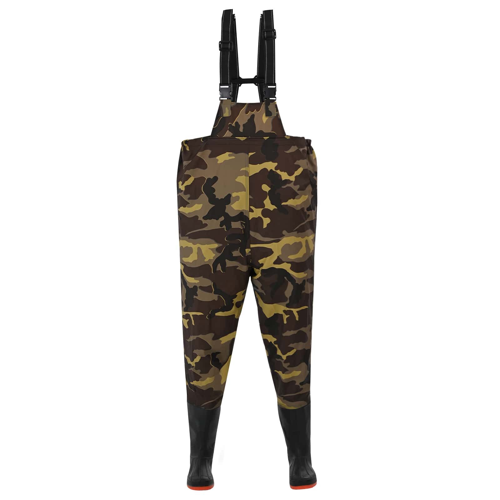 vidaXL Wathose Wathose mit Stiefeln PVC-beschichtetes Polyester Größe 38 (1-tlg)