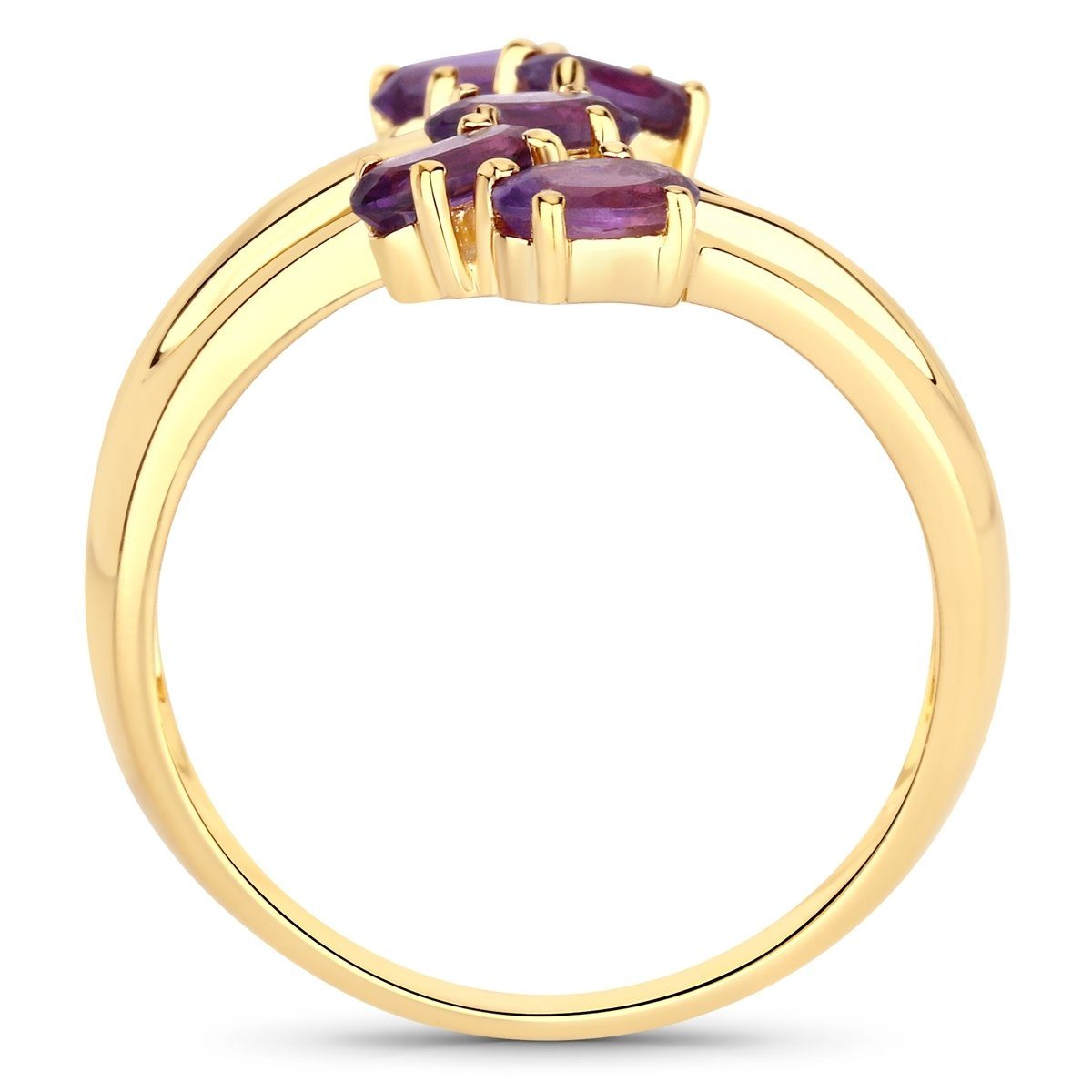 Rafaela Donata Fingerring gelbgold, aus Sterling Silber