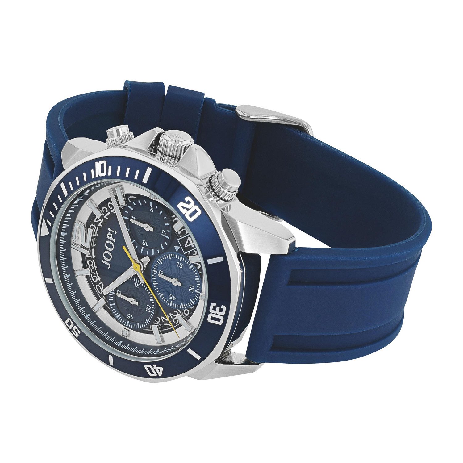 JOOP! Chronograph 2100488, Quarzuhr, Armbanduhr, Herrenuhr, Silikonarmband, analog, Jahr, Monat