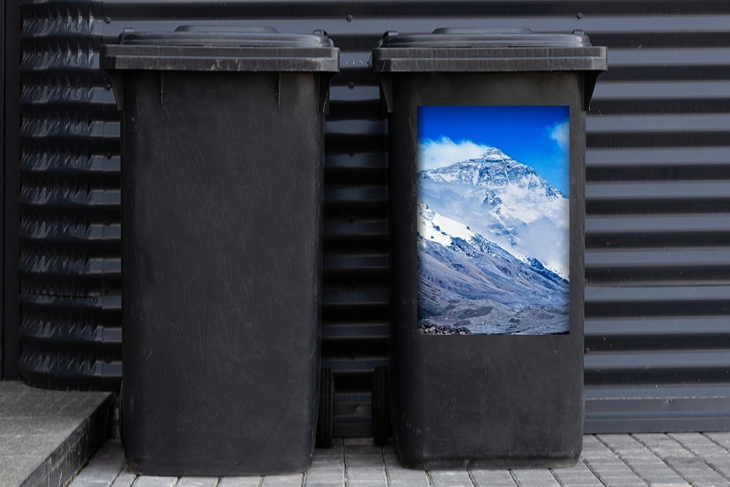 Nepal Sticker, Wolken St), Mülleimer-aufkleber, in mit (1 Everest MuchoWow Container, Mülltonne, Wandsticker Mount Abfalbehälter