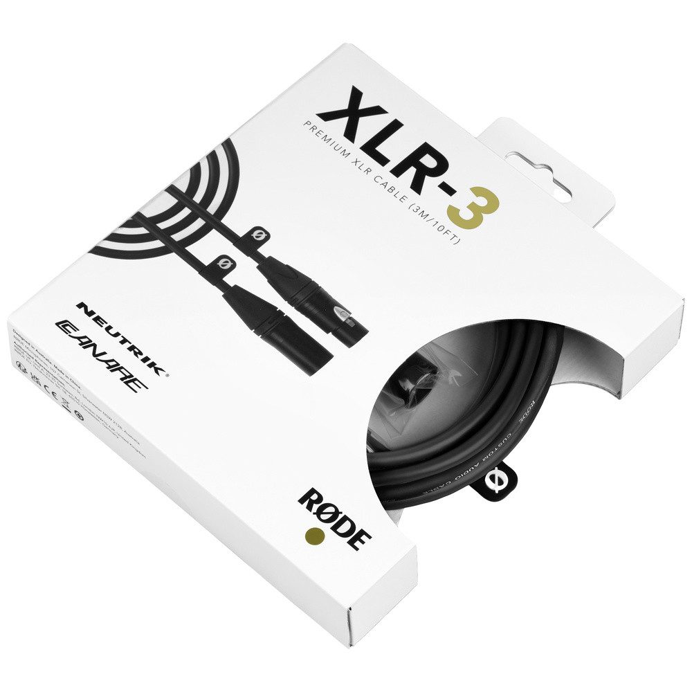 RODE Microphones Rode XLR3M XLR Verbindungskabel 3 m Schwarz Audio-Kabel, (300.00 cm) – Bild 2 von 3