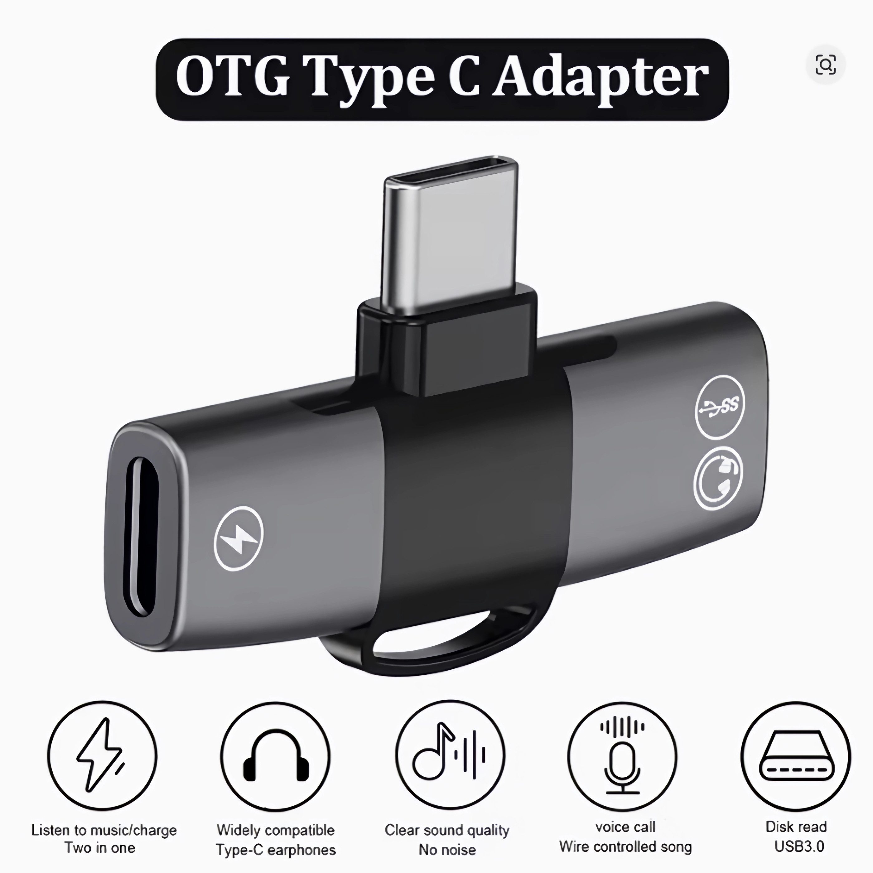 Bolwins A86 OTG Audio Jack Adapter 2x USB C - Typ-C, 2in1 Musik & Aufladen 15W Audio-Adapter USB-C zu USB-C, 0 cm, 2x USB C - Typ-C, 2in1 Musik & Aufladen 15W