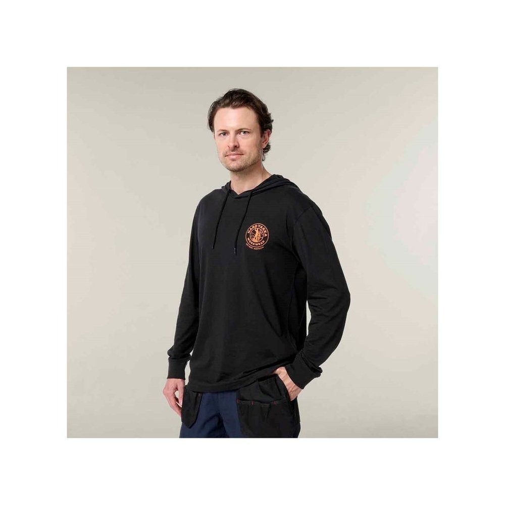 Hard Yakka Hoodie Hooded Long Sleeve Tee