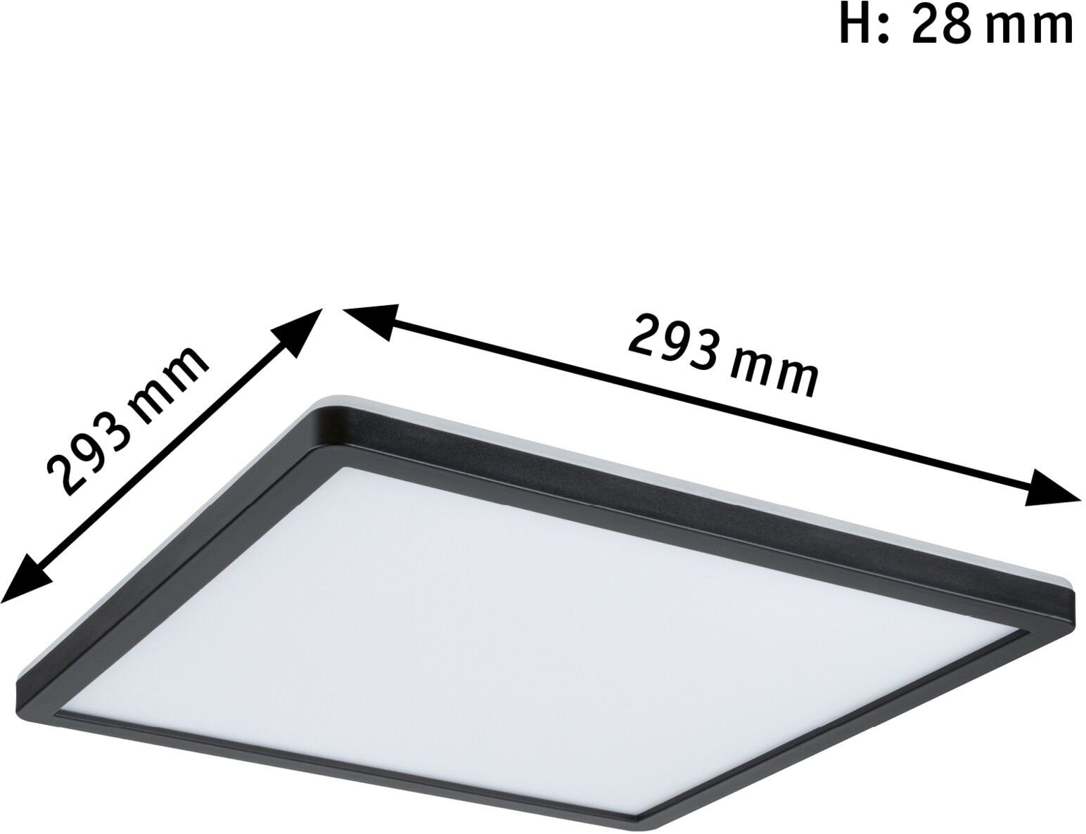 LED Atria integriert, Neutralweiß Panel fest Shine, LED Paulmann