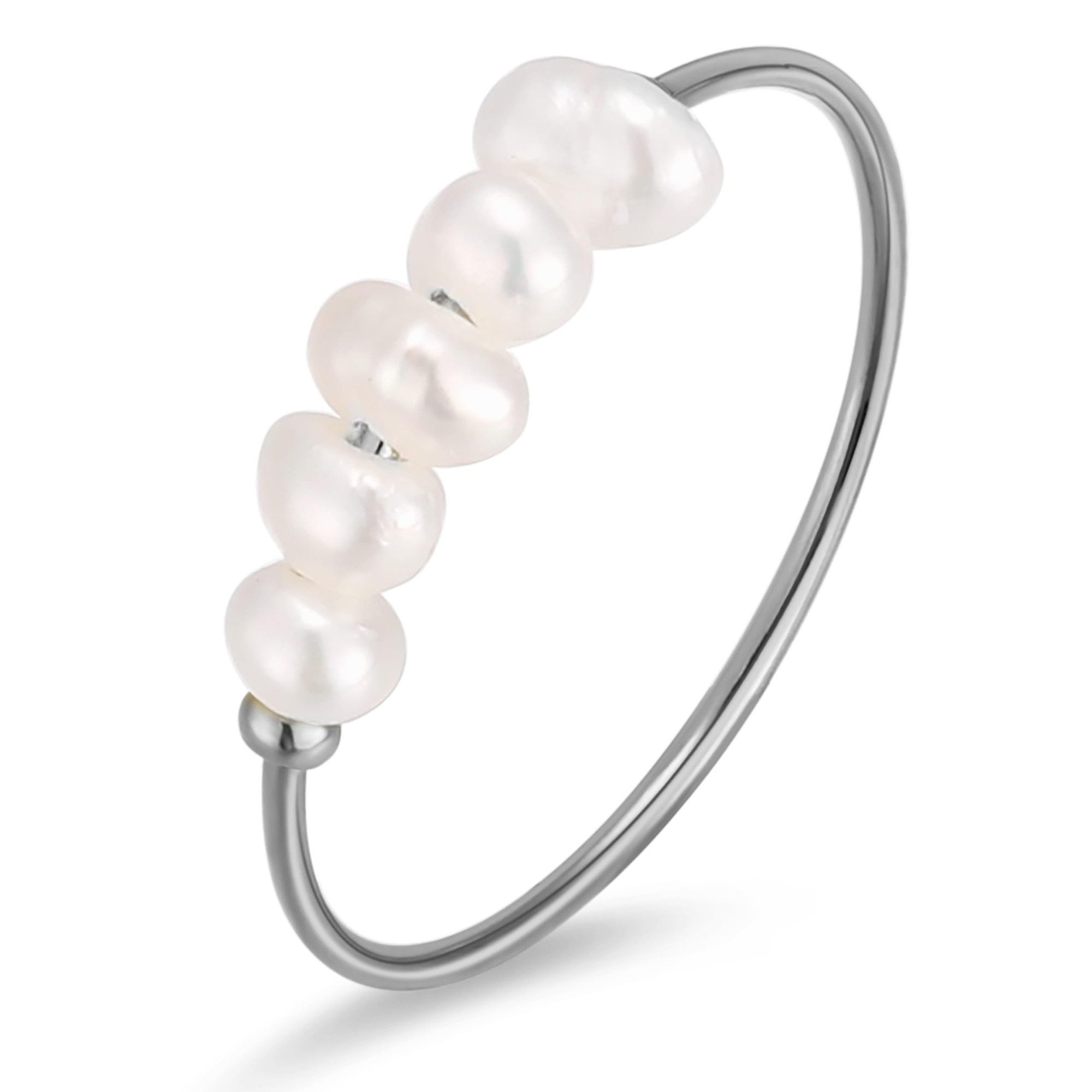 Kim Johanson Perlenring Mare in Gold & Silber (1-tlg), mit Süßwasserzuchtpe günstig online kaufen