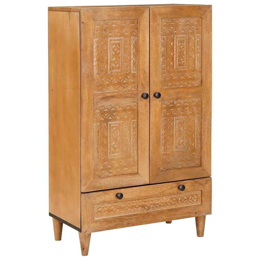 vidaXL Fächerschrank Hochboard mit Tür Hellbraun günstig online kaufen