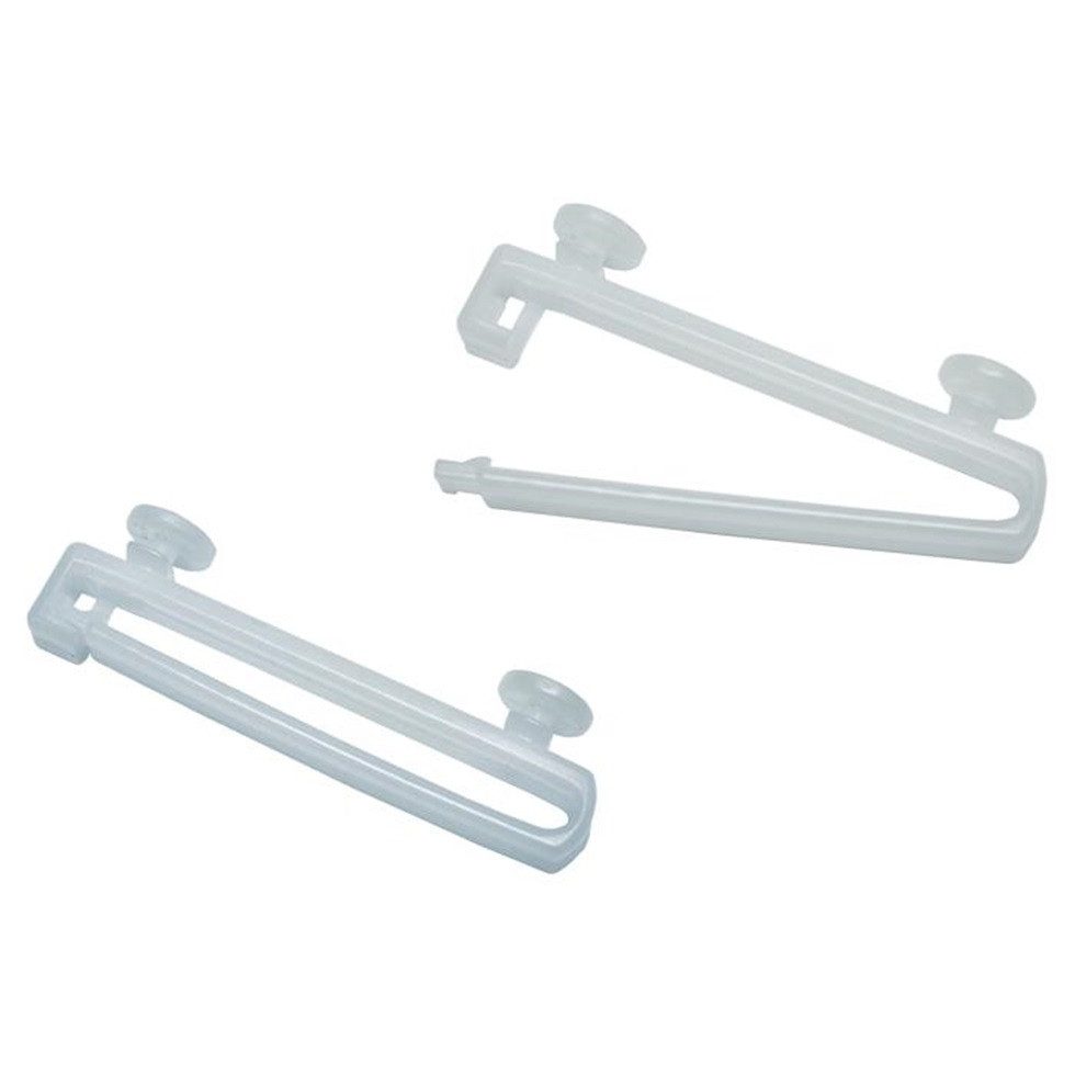 Clever-Kauf-24 Schlaufengleiter 8 tlg. Schlaufengleiter mit Flachkopf, weiß, aus Kunststoff, für Gardinen, Vorhänge, Seitenschals oder Schiebegardinen mit Schlaufen, (8-St)